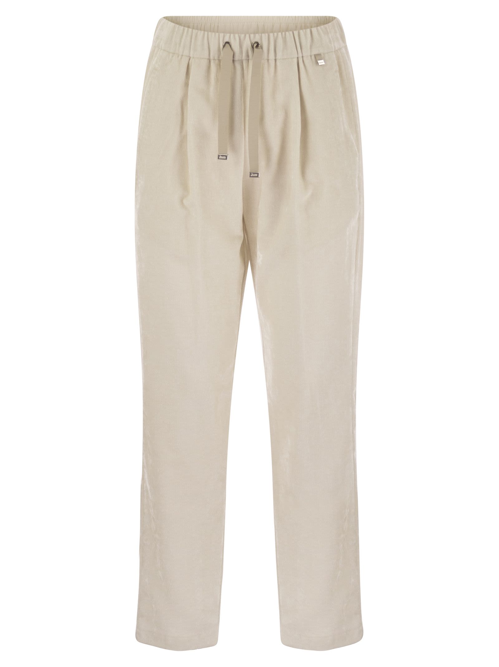 Herno Women Bright Corduroy Resort Trousers HERNO