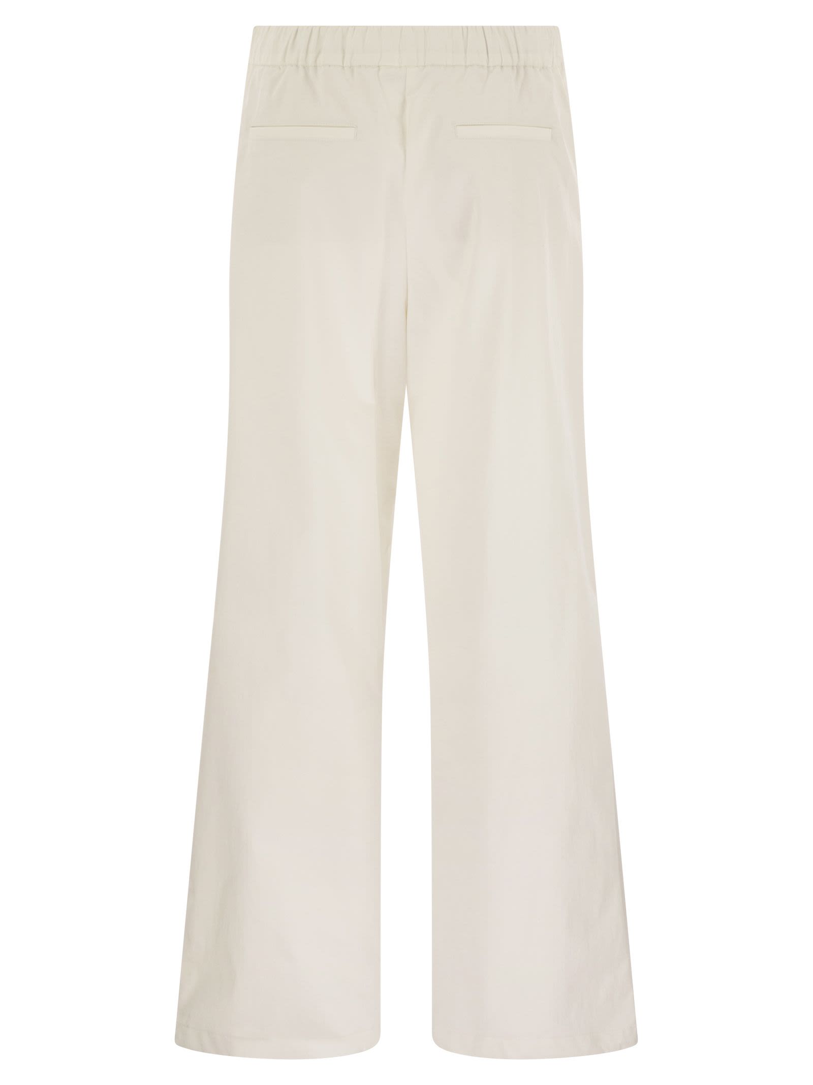 Herno Women Resort Cotton Trousers With Drawstring HERNO