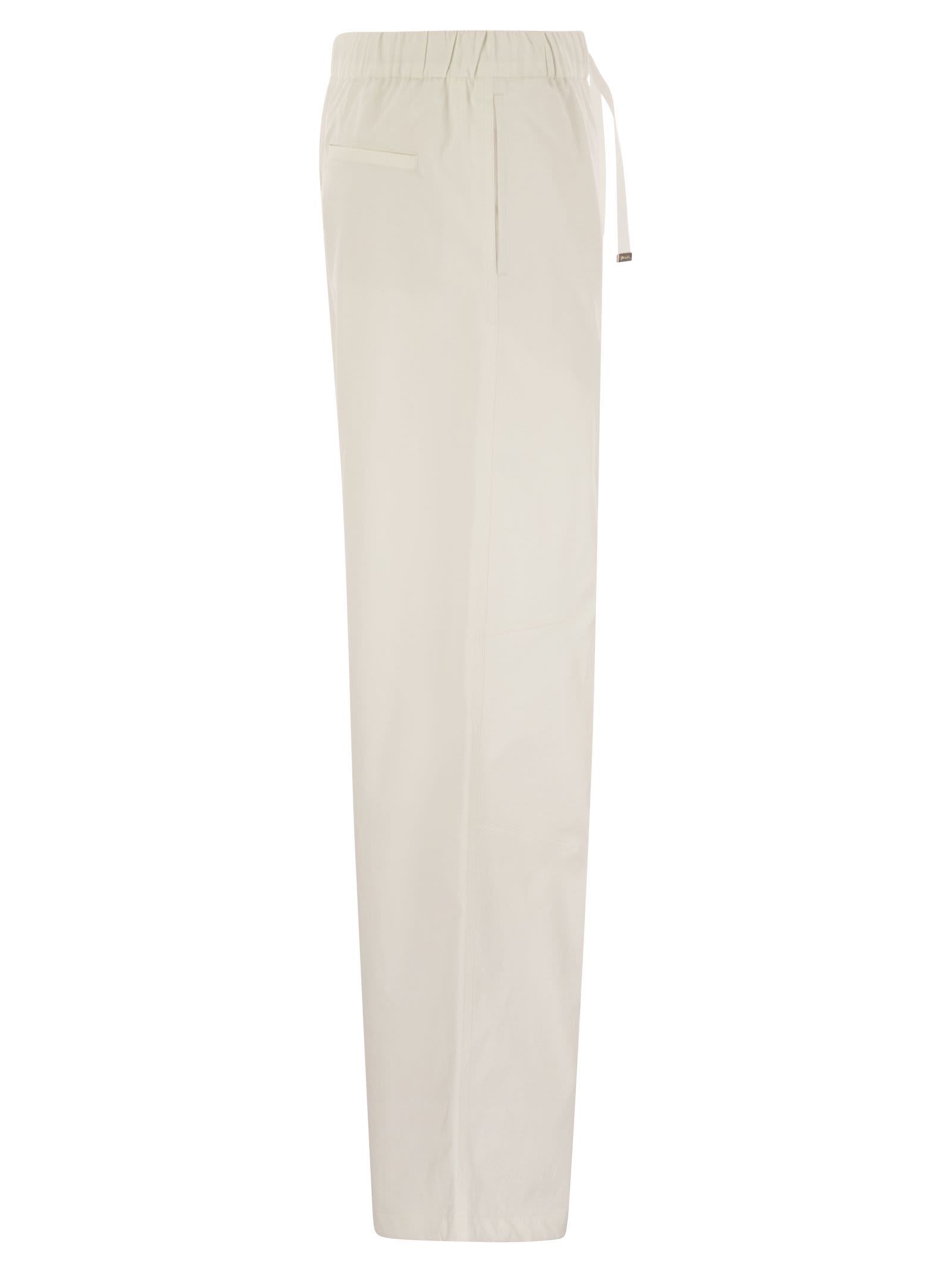 Herno Women Resort Cotton Trousers With Drawstring HERNO