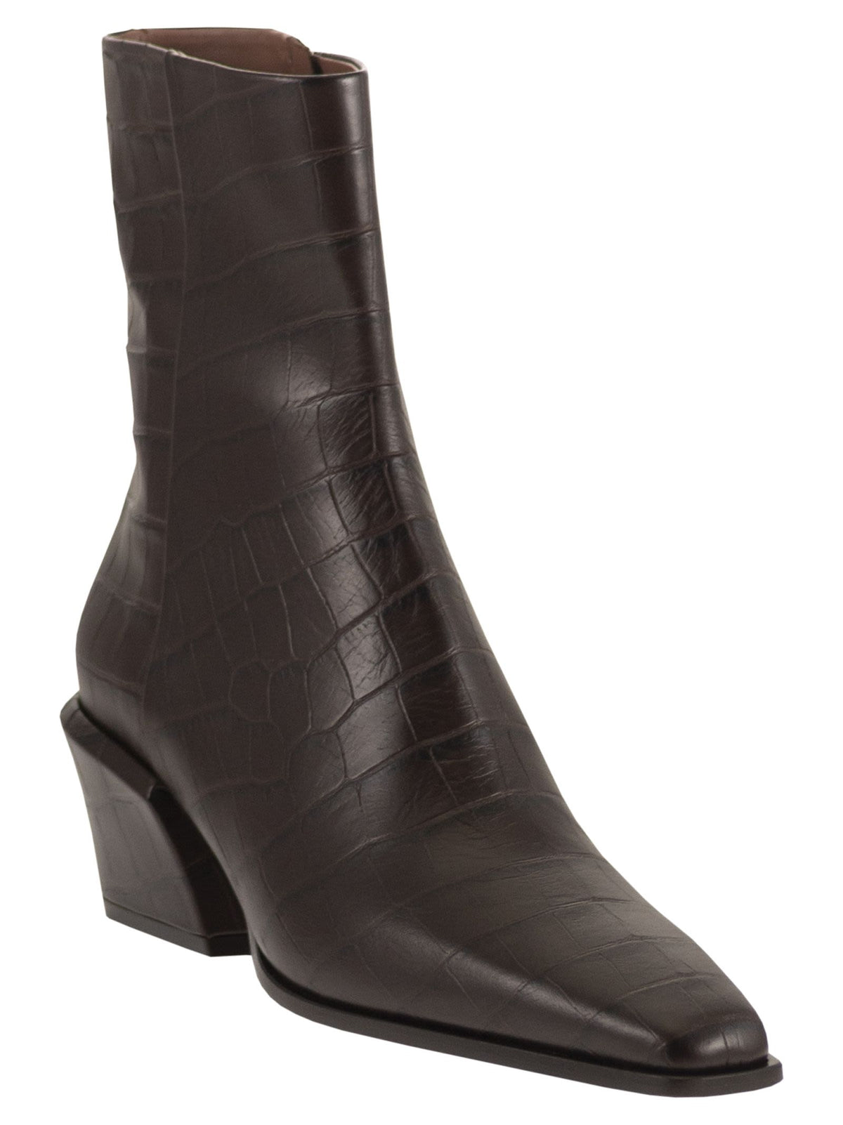 Paris Texas Women Bettina Ankle Boot 50 - Crocodile-Effect Calfskin Ankle Boots PARIS TEXAS