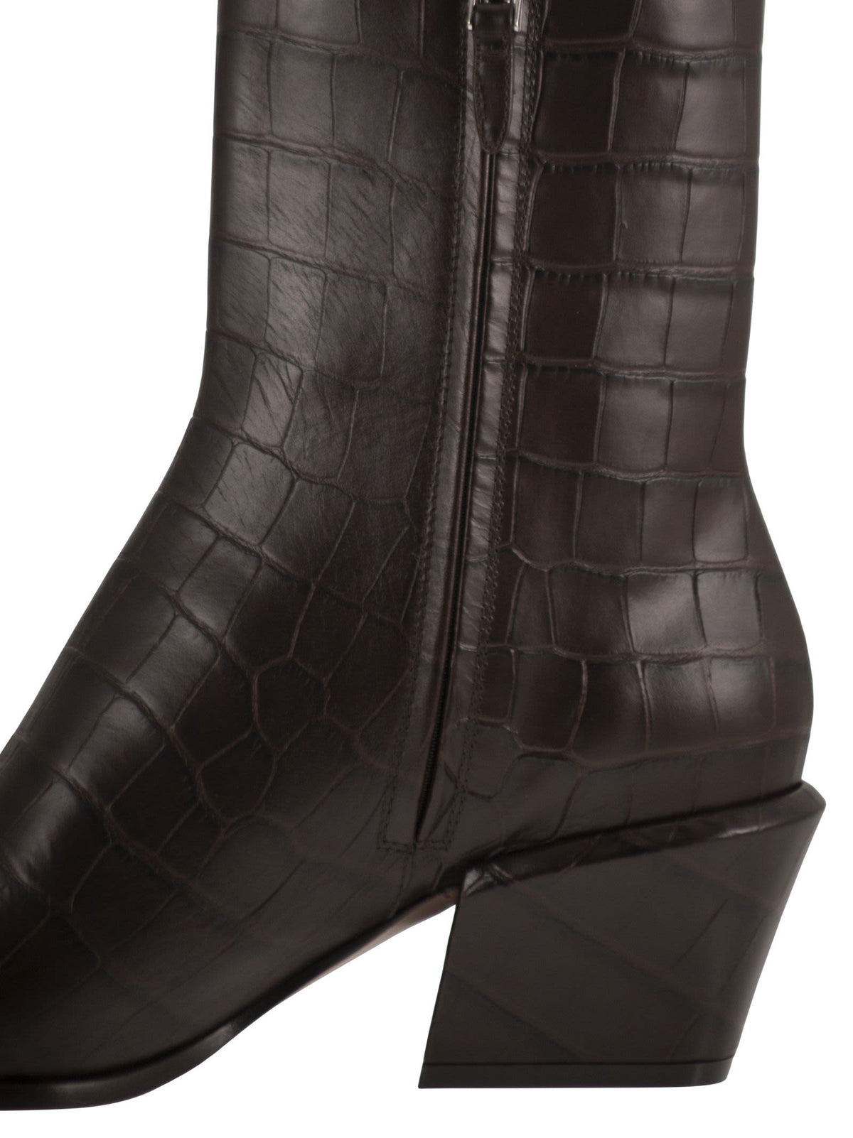 Paris Texas Women Bettina Ankle Boot 50 - Crocodile-Effect Calfskin Ankle Boots PARIS TEXAS