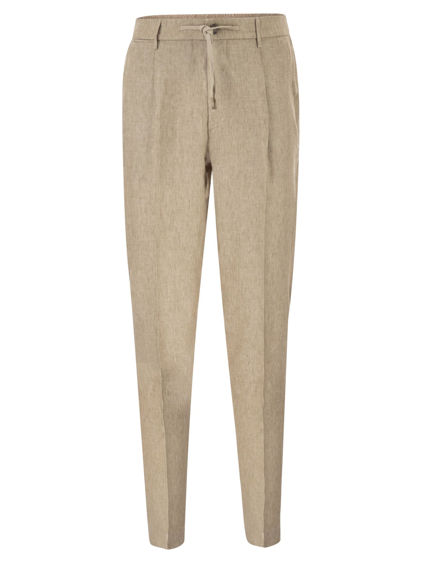 Peserico Men Linen Trousers With Drawstring Waist And Tailored Silhouette PESERICO