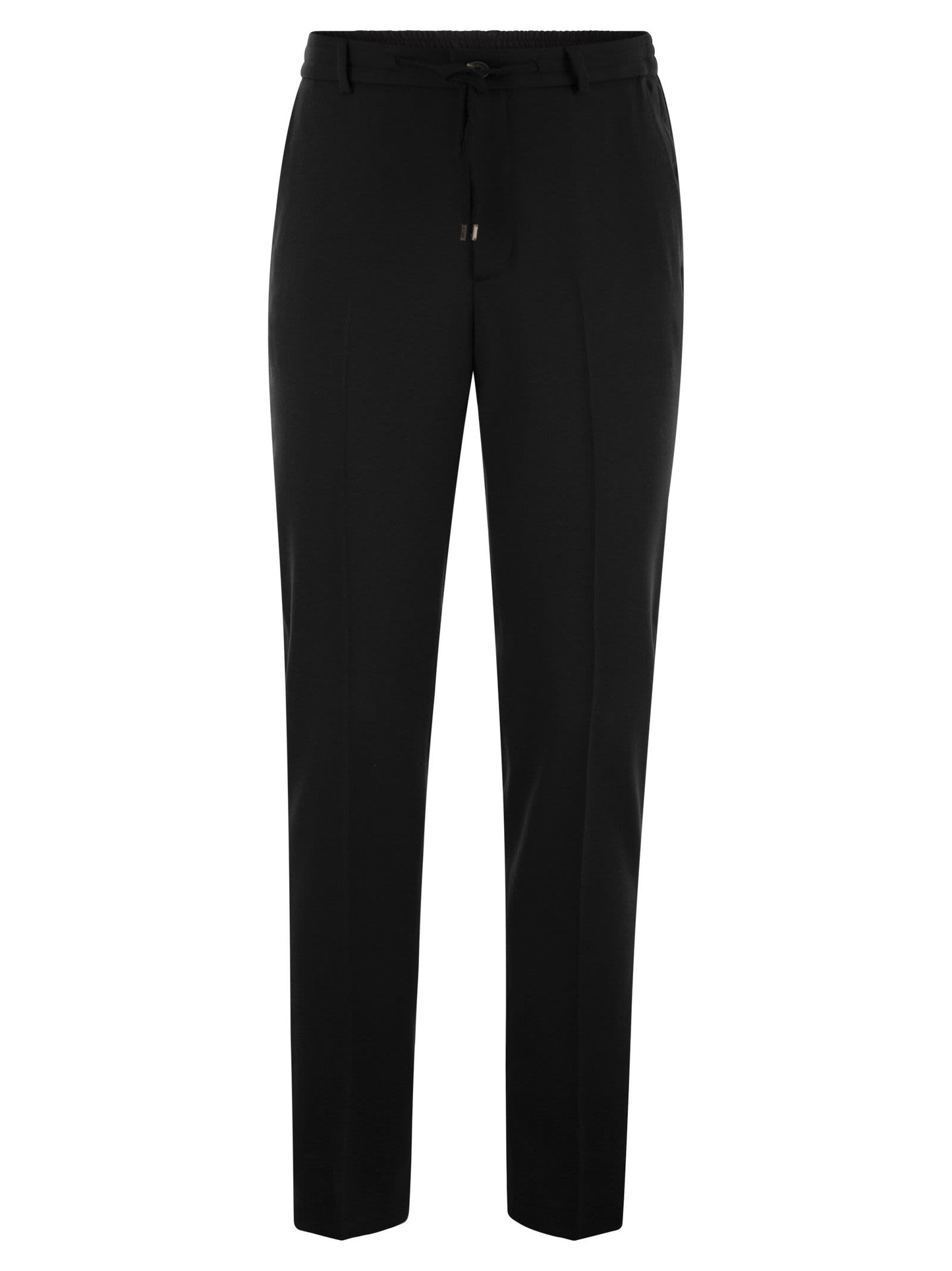 Peserico Men Wool-Blend Flannel Trousers PESERICO