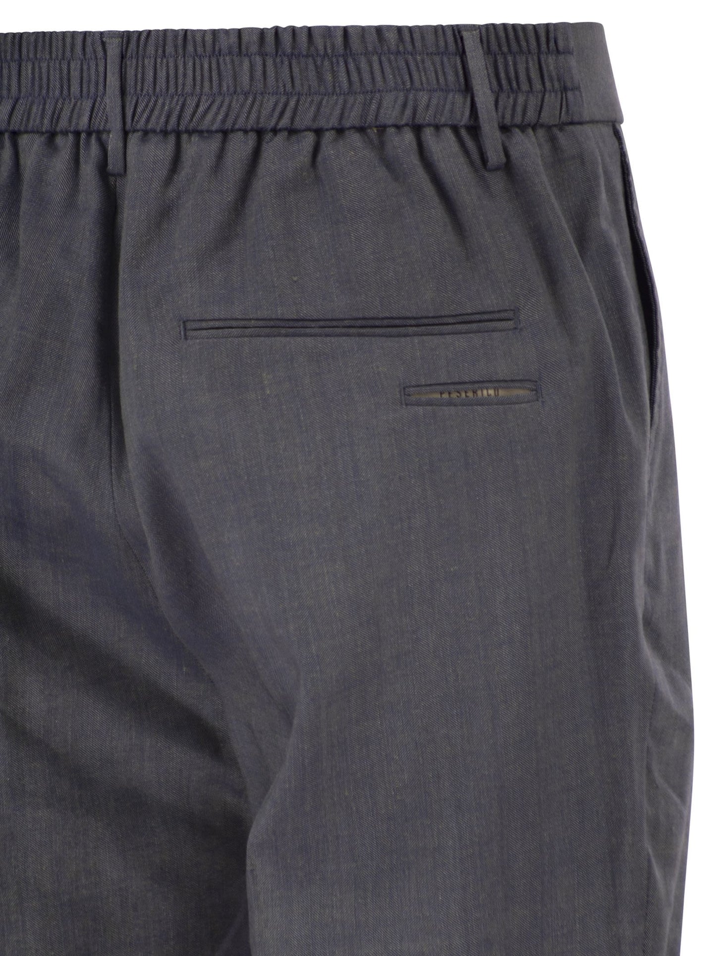Peserico Men Linen And Wool Blend Tailored Trousers PESERICO