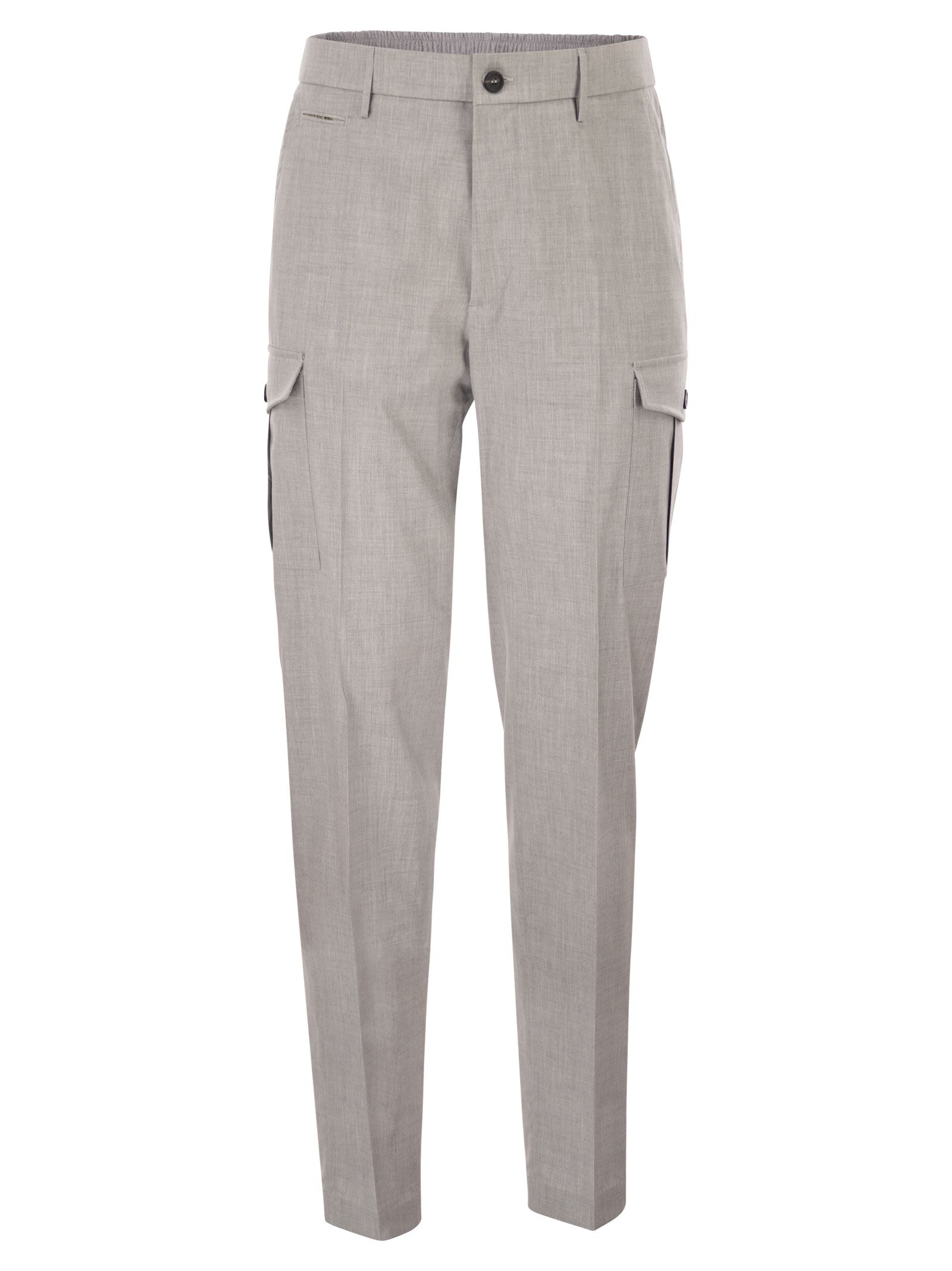 Peserico Men Tailored Cargo Trousers In Stretch Technical Fabric PESERICO