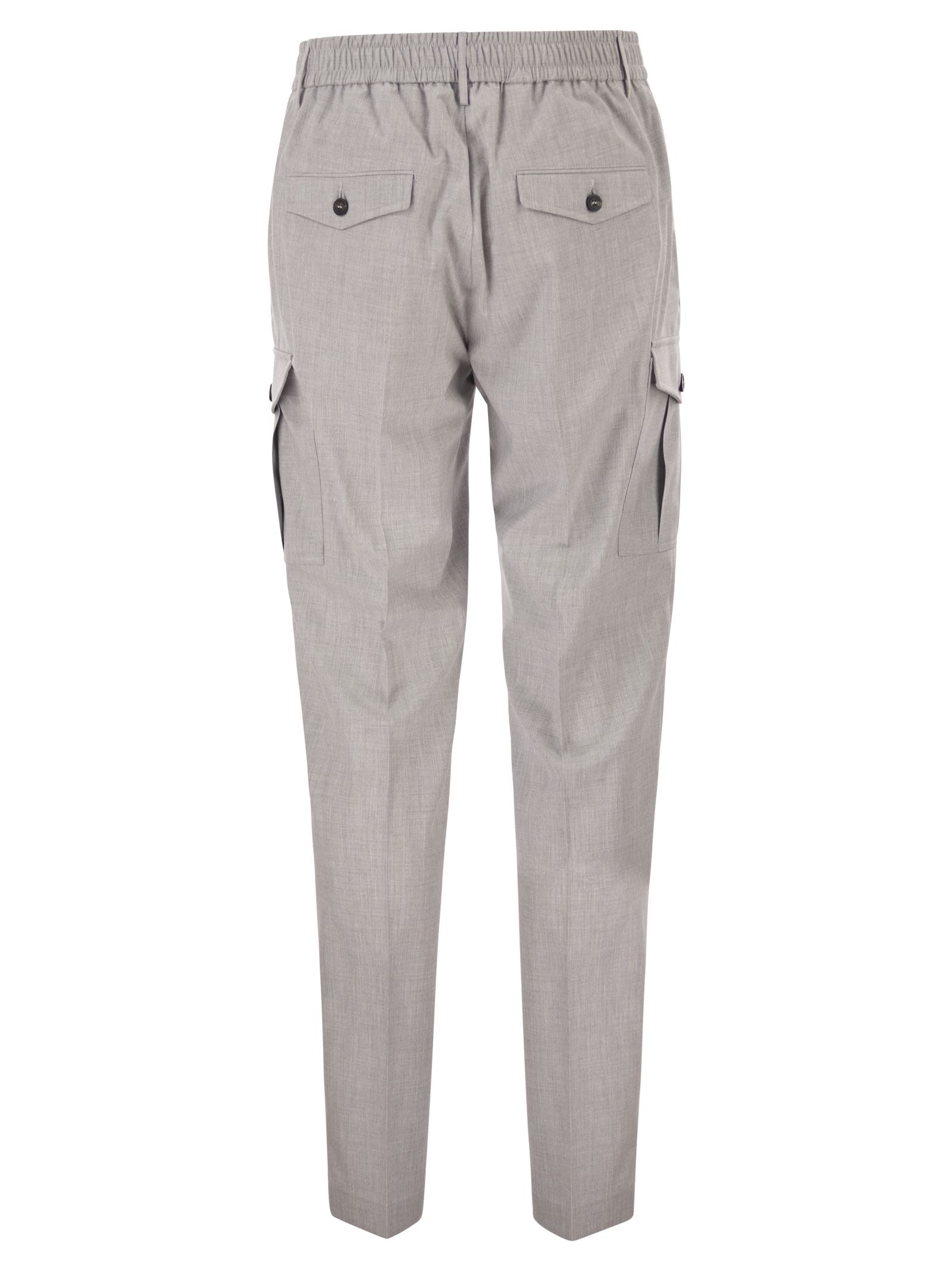 Peserico Men Tailored Cargo Trousers In Stretch Technical Fabric PESERICO