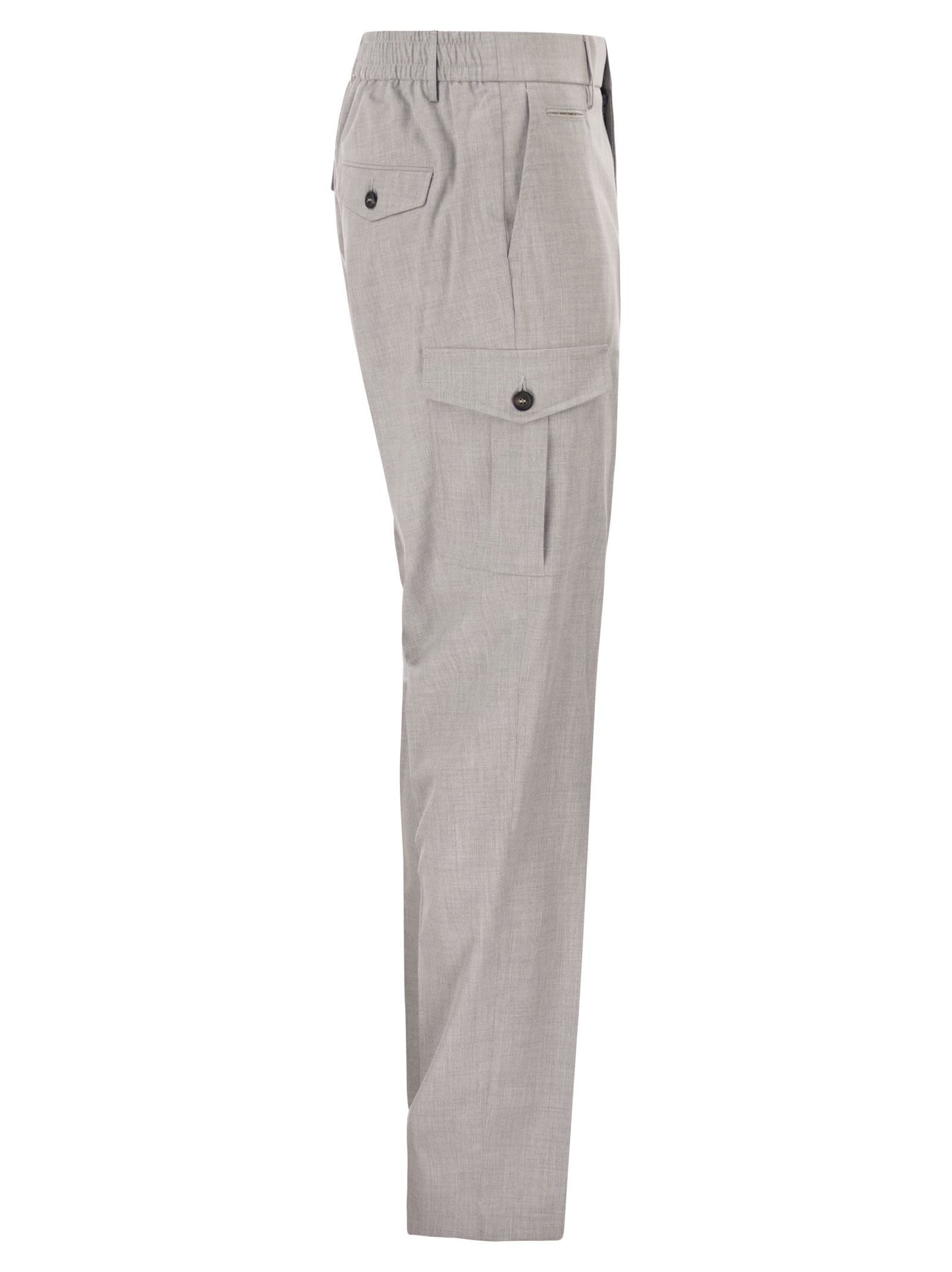 Peserico Men Tailored Cargo Trousers In Stretch Technical Fabric PESERICO