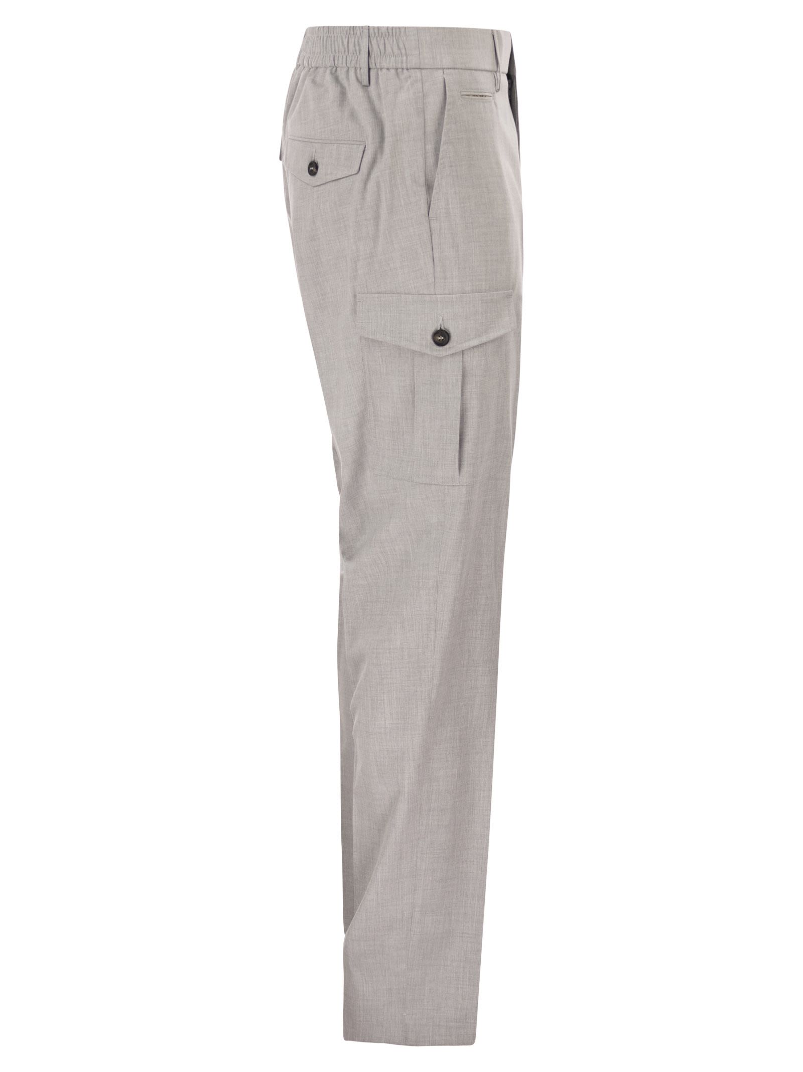 Peserico Men Tailored Cargo Trousers In Stretch Technical Fabric PESERICO