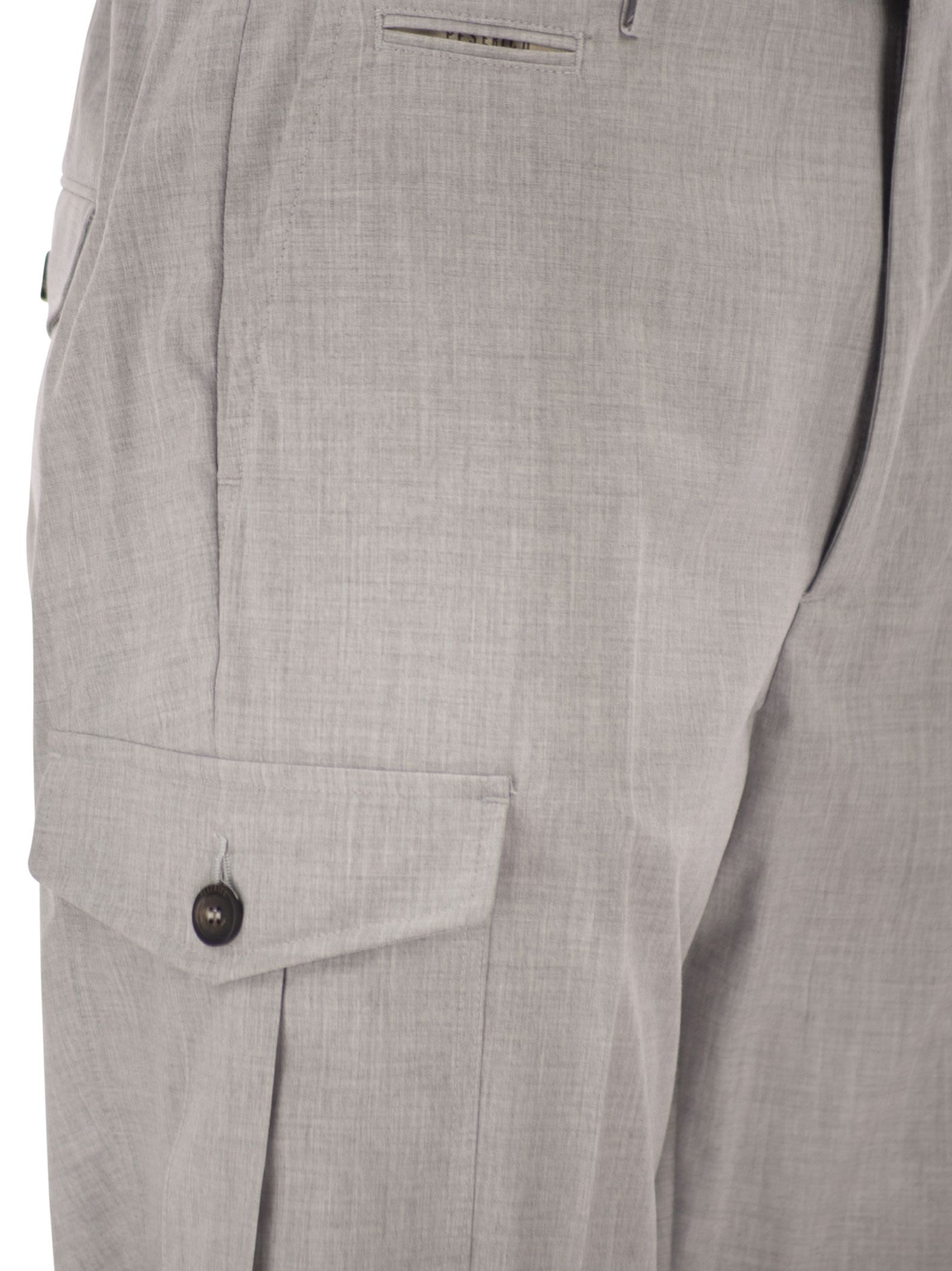 Peserico Men Tailored Cargo Trousers In Stretch Technical Fabric PESERICO