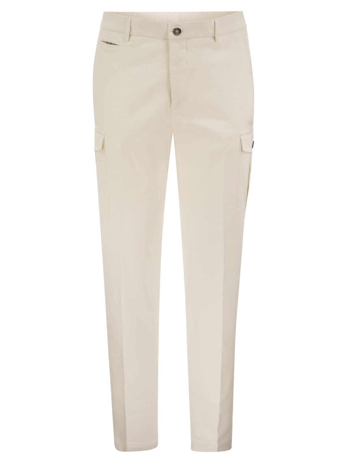 Peserico Men Stretch Cotton Cargo Trousers PESERICO