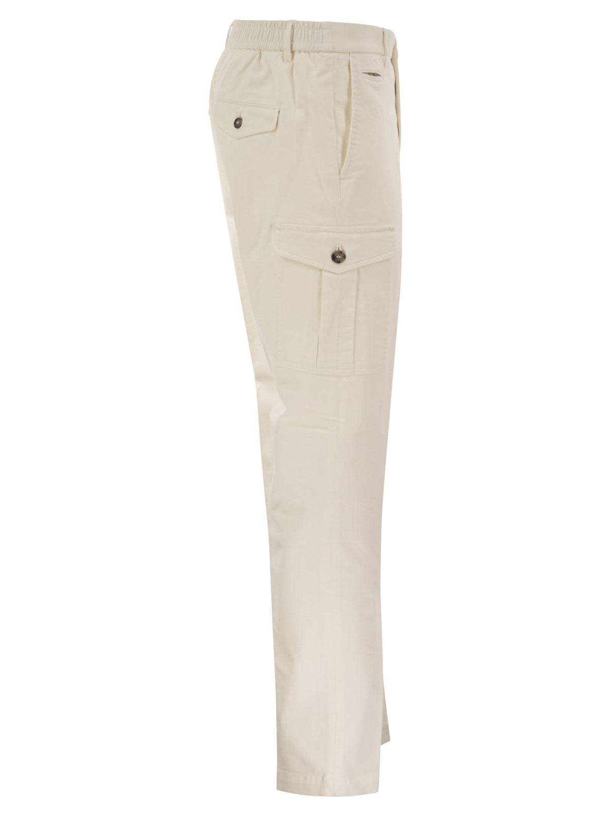 Peserico Men Stretch Cotton Cargo Trousers PESERICO