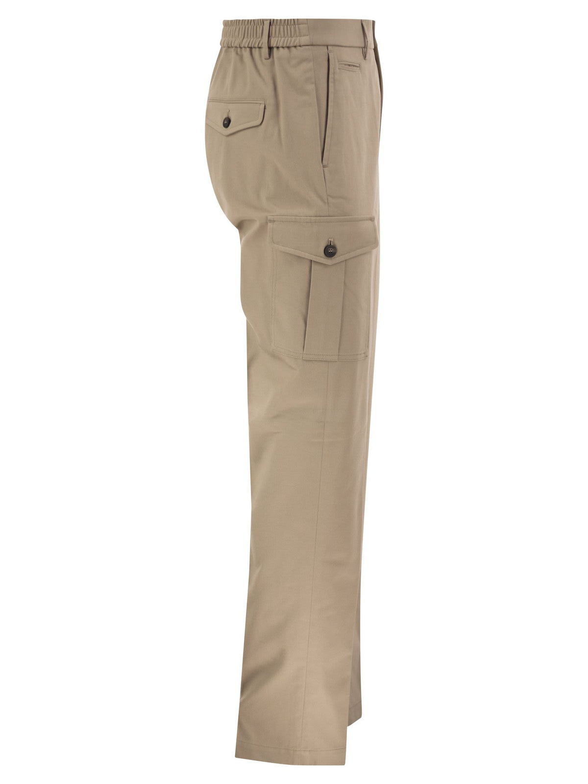 Peserico Men Stretch Cotton Cargo Trousers PESERICO