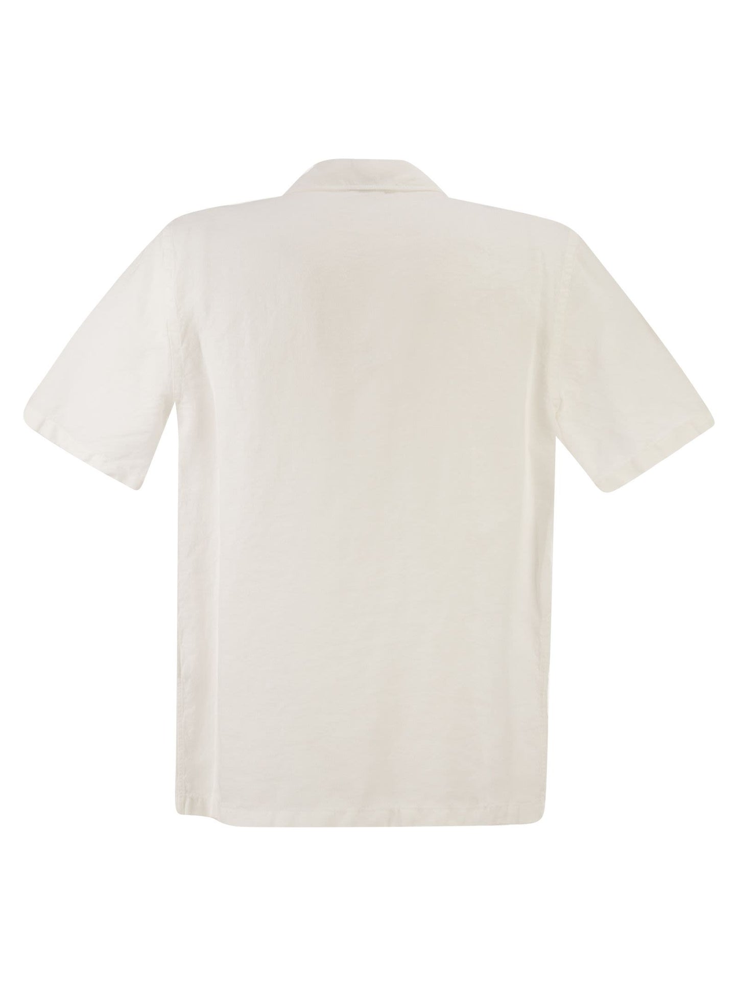 Peserico Men Lightweight Linen Bowling Shirt PESERICO