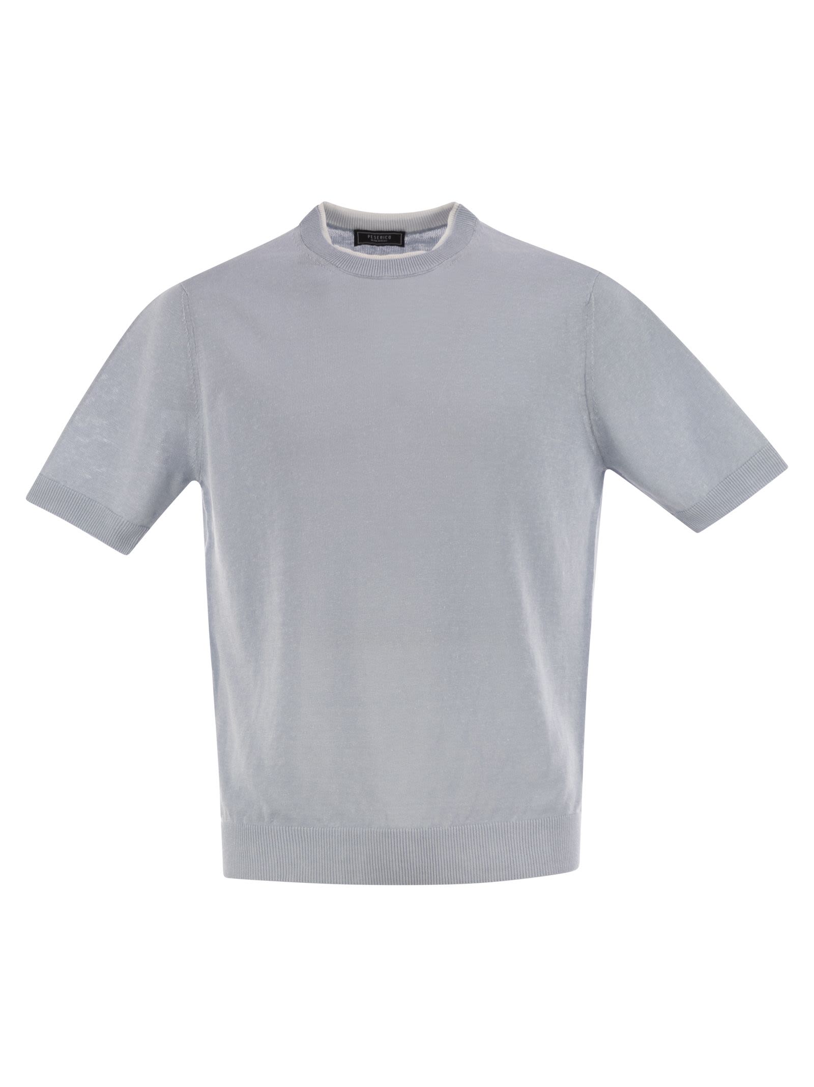 Peserico Men T-Shirt In Linen And Cotton Yarn PESERICO
