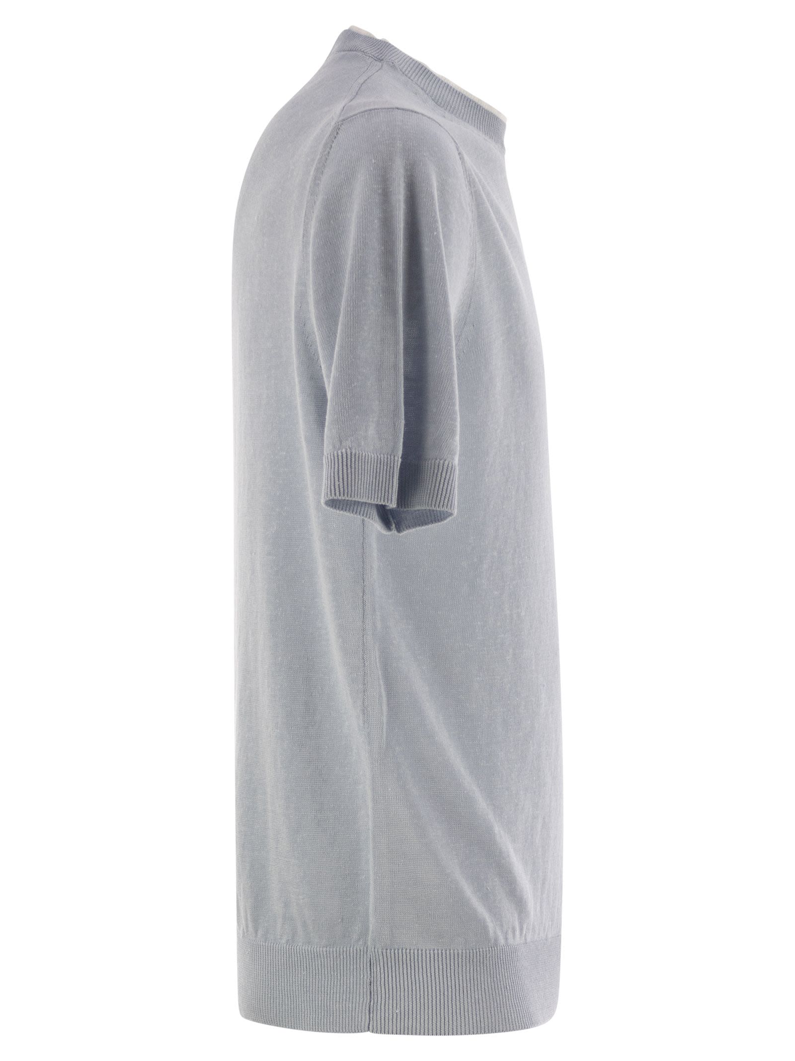 Peserico Men T-Shirt In Linen And Cotton Yarn PESERICO