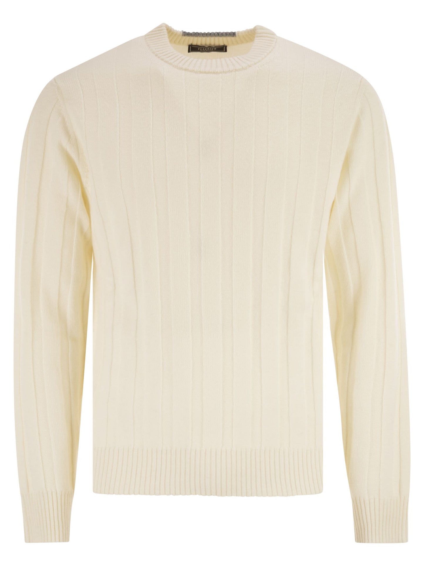 Peserico Men Wool And Cashmere Ribbed Jumper PESERICO