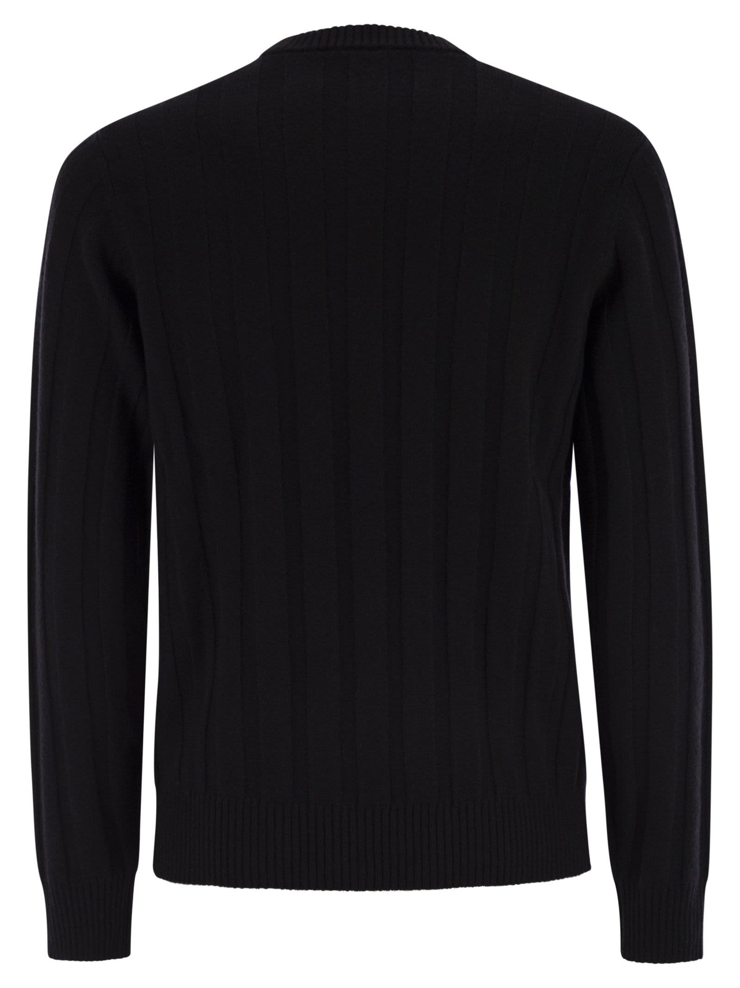 Peserico Men Wool And Cashmere Ribbed Jumper PESERICO