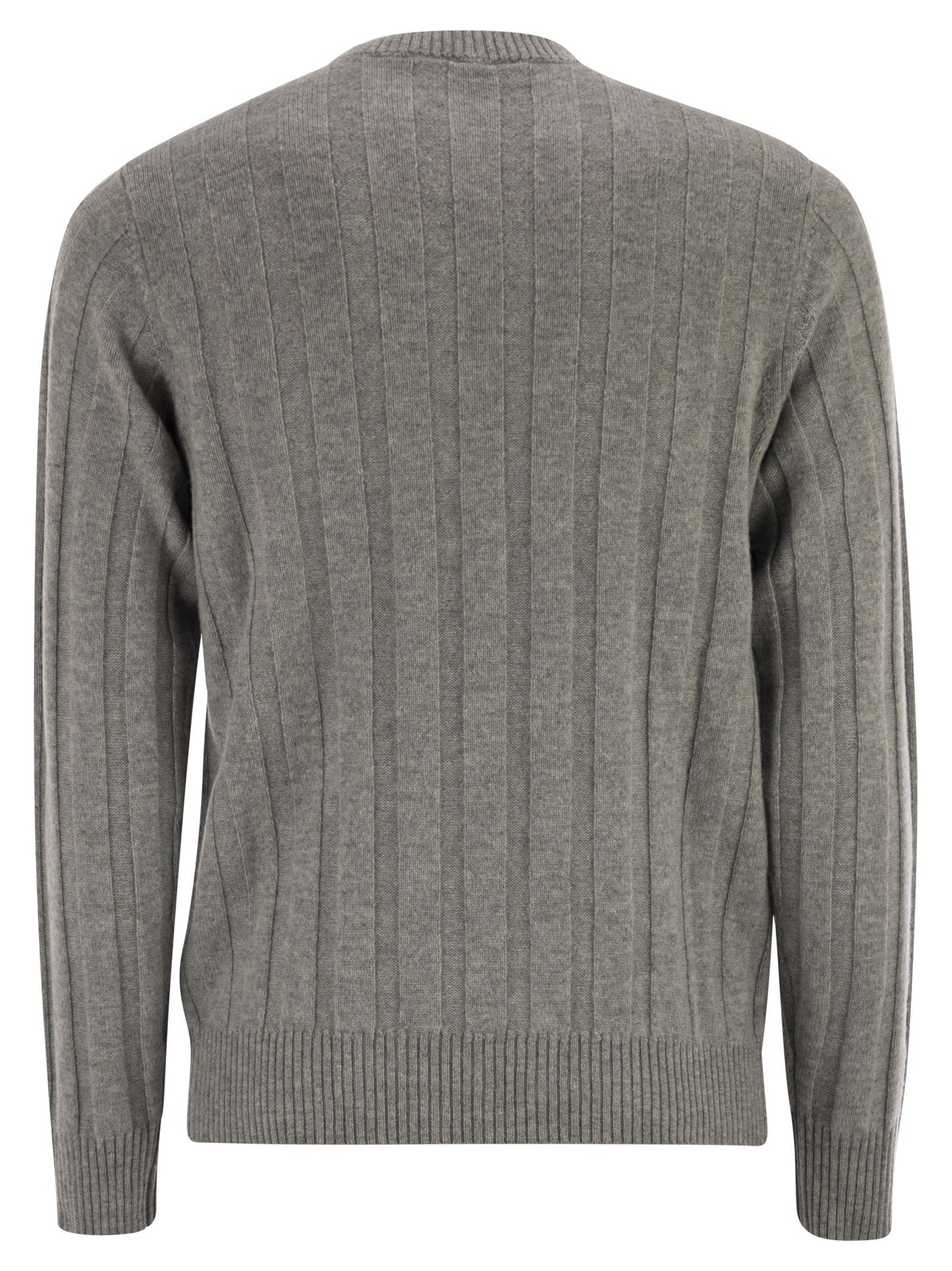 Peserico Men Wool And Cashmere Ribbed Jumper PESERICO