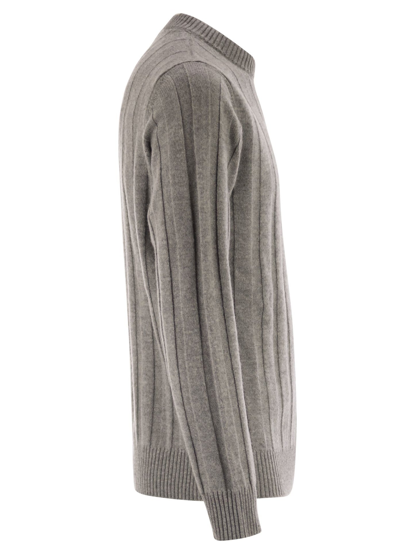 Peserico Men Wool And Cashmere Ribbed Jumper PESERICO