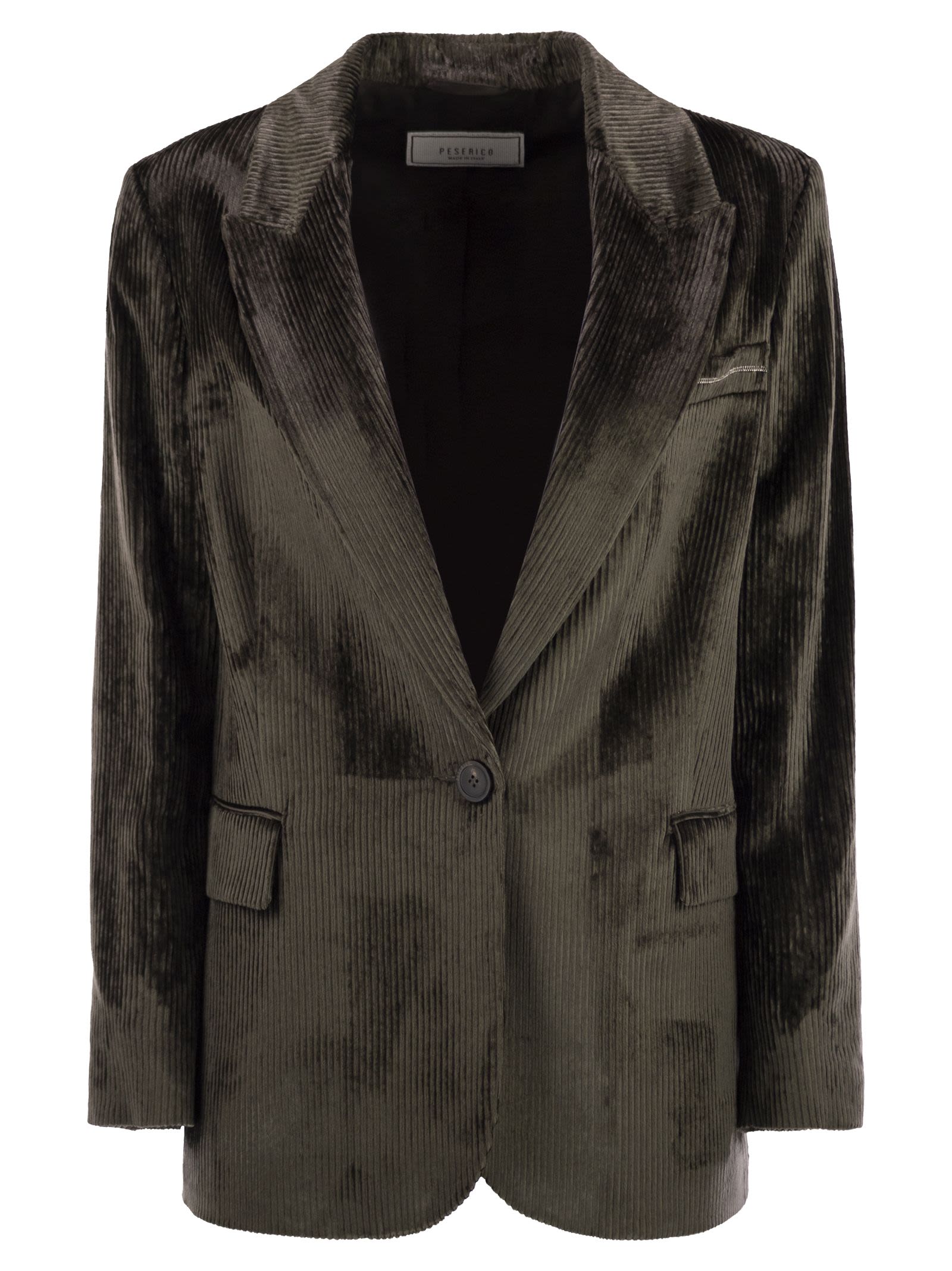 Peserico Women Velvet Blazer With Thousand Stripes PESERICO