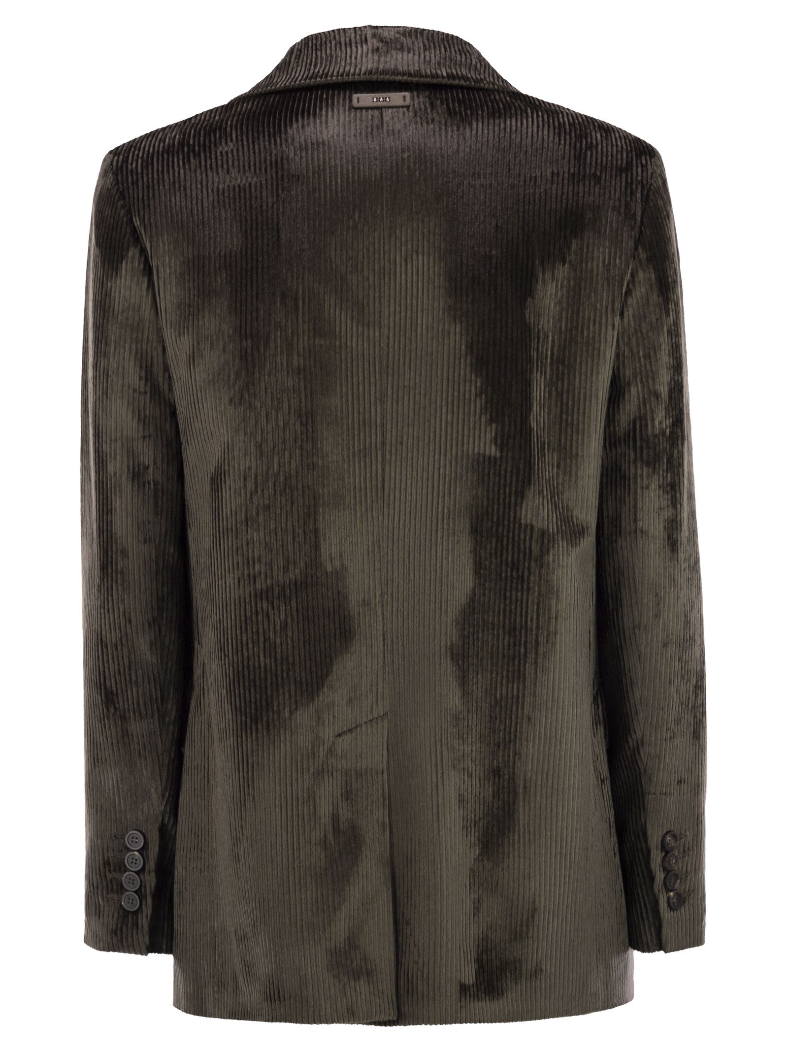 Peserico Women Velvet Blazer With Thousand Stripes PESERICO
