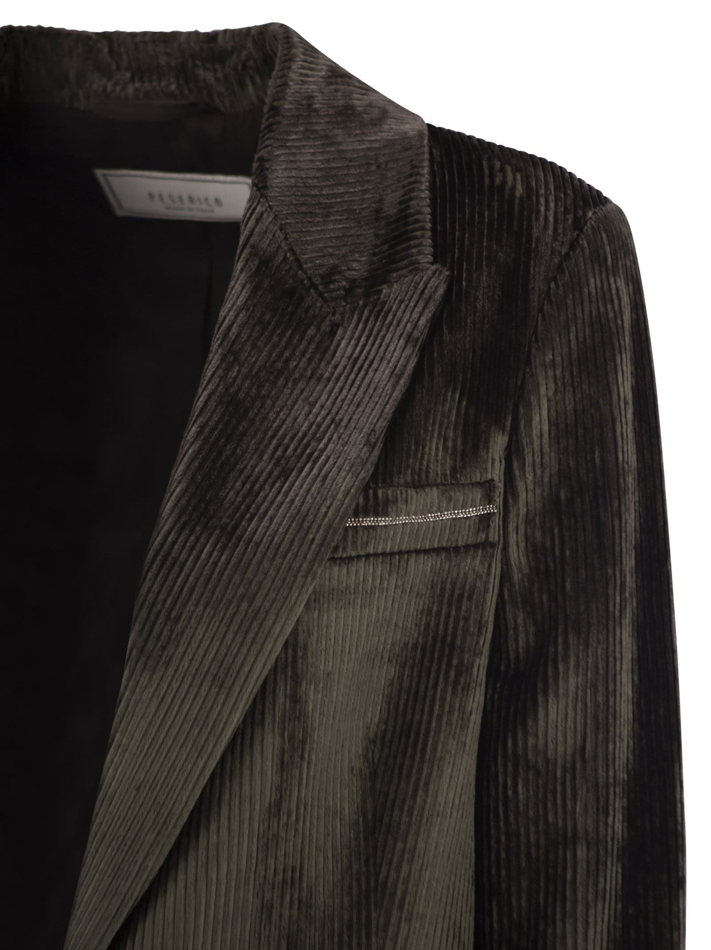 Peserico Women Velvet Blazer With Thousand Stripes PESERICO