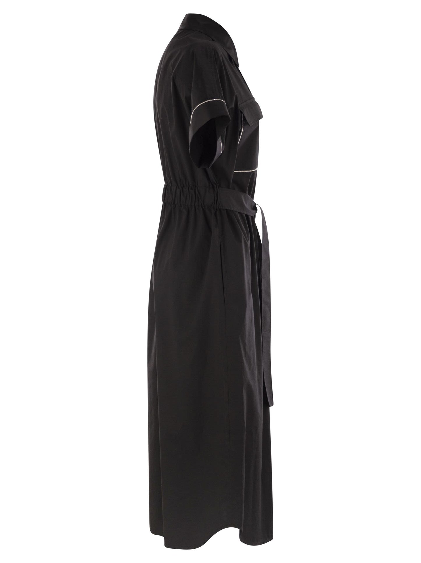 Peserico Women Light Stretch Cotton Satin Chemisier Dress PESERICO