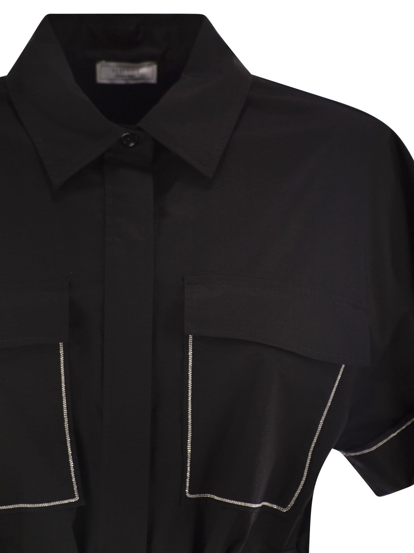 Peserico Women Light Stretch Cotton Satin Chemisier Dress PESERICO