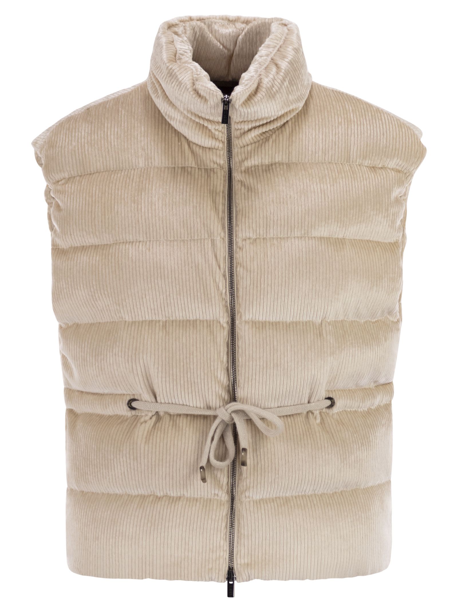 Peserico Women Down And Viscose Velvet Waistcoat PESERICO