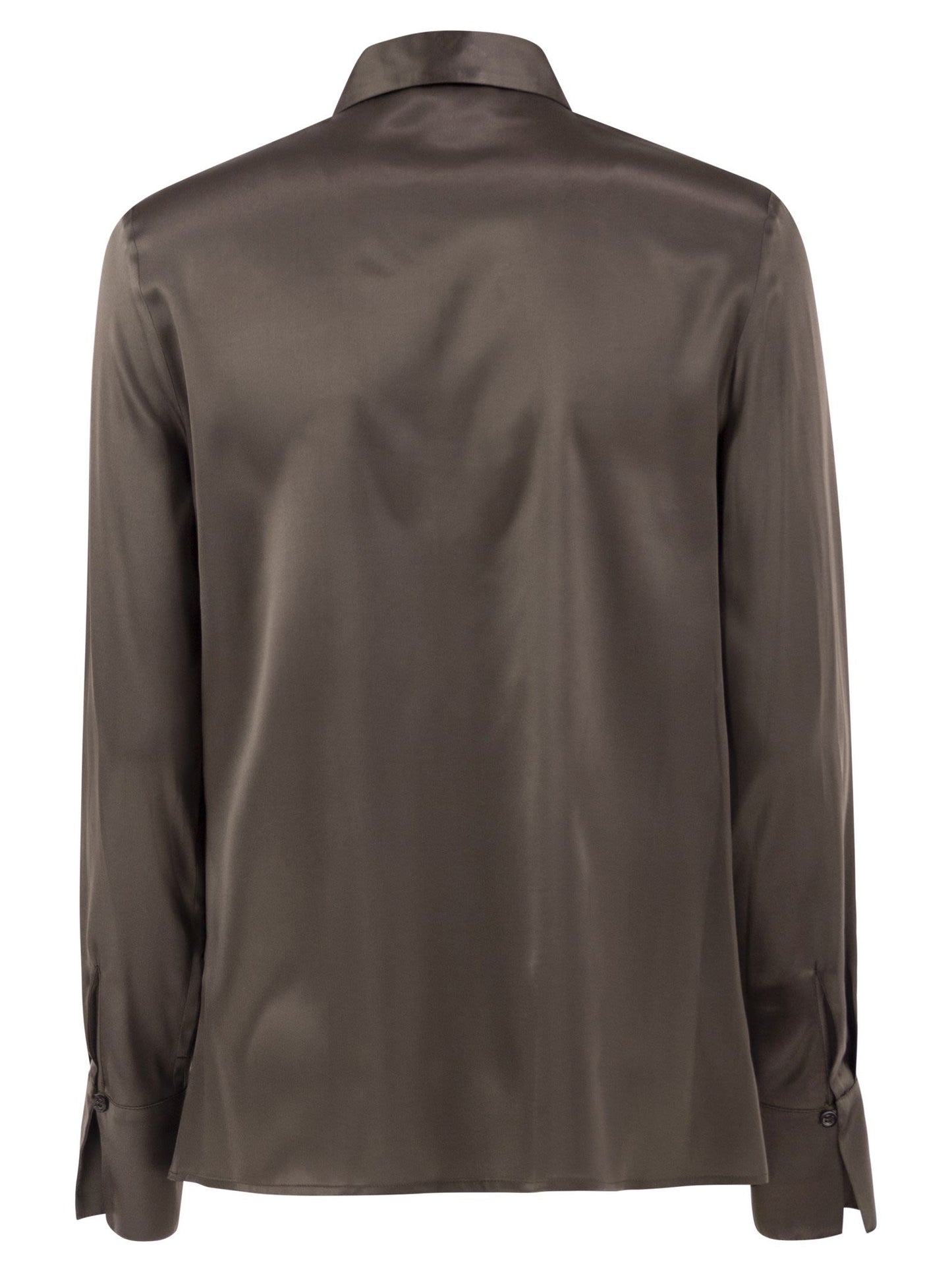 Peserico Women Stretch Silk Shirt With Concealed Button Fastening PESERICO