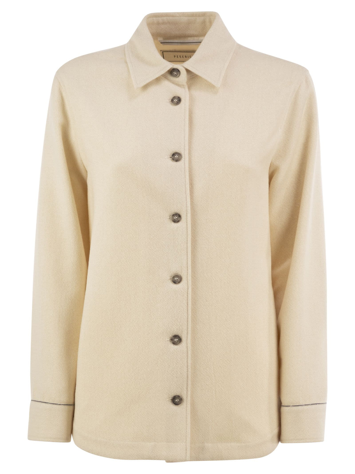 Peserico Women Virgin Wool Overshirt With Cashmere And Metallic Yarn PESERICO