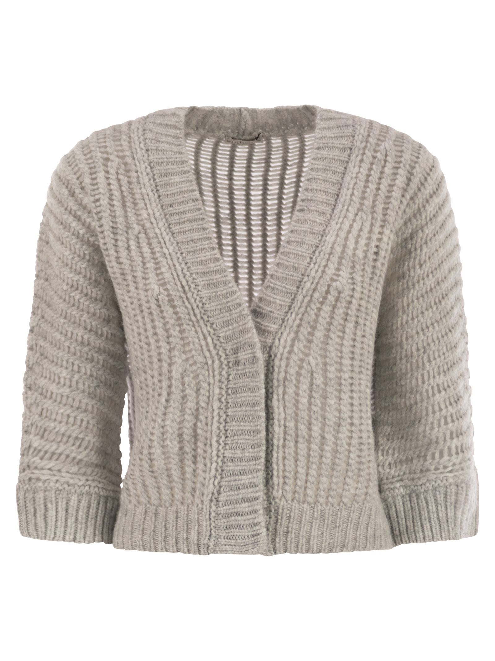 Peserico Women Wool And Alpaca Mesh Cardigan PESERICO