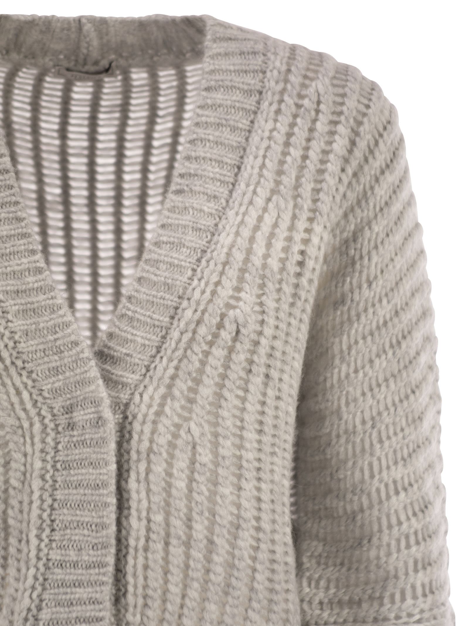 Peserico Women Wool And Alpaca Mesh Cardigan PESERICO