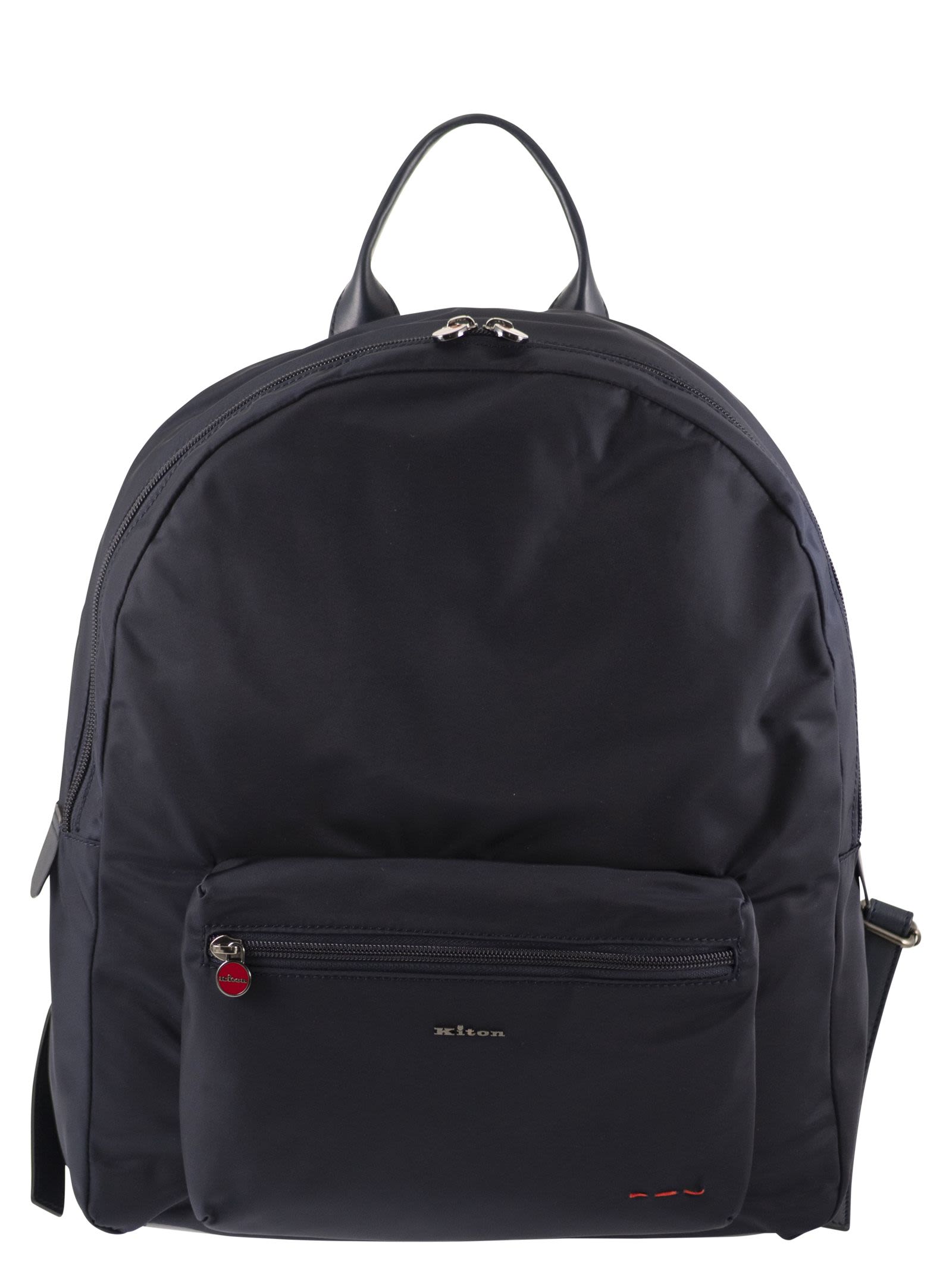 Kiton Men Technical Fabric Backpack With Logo KITON