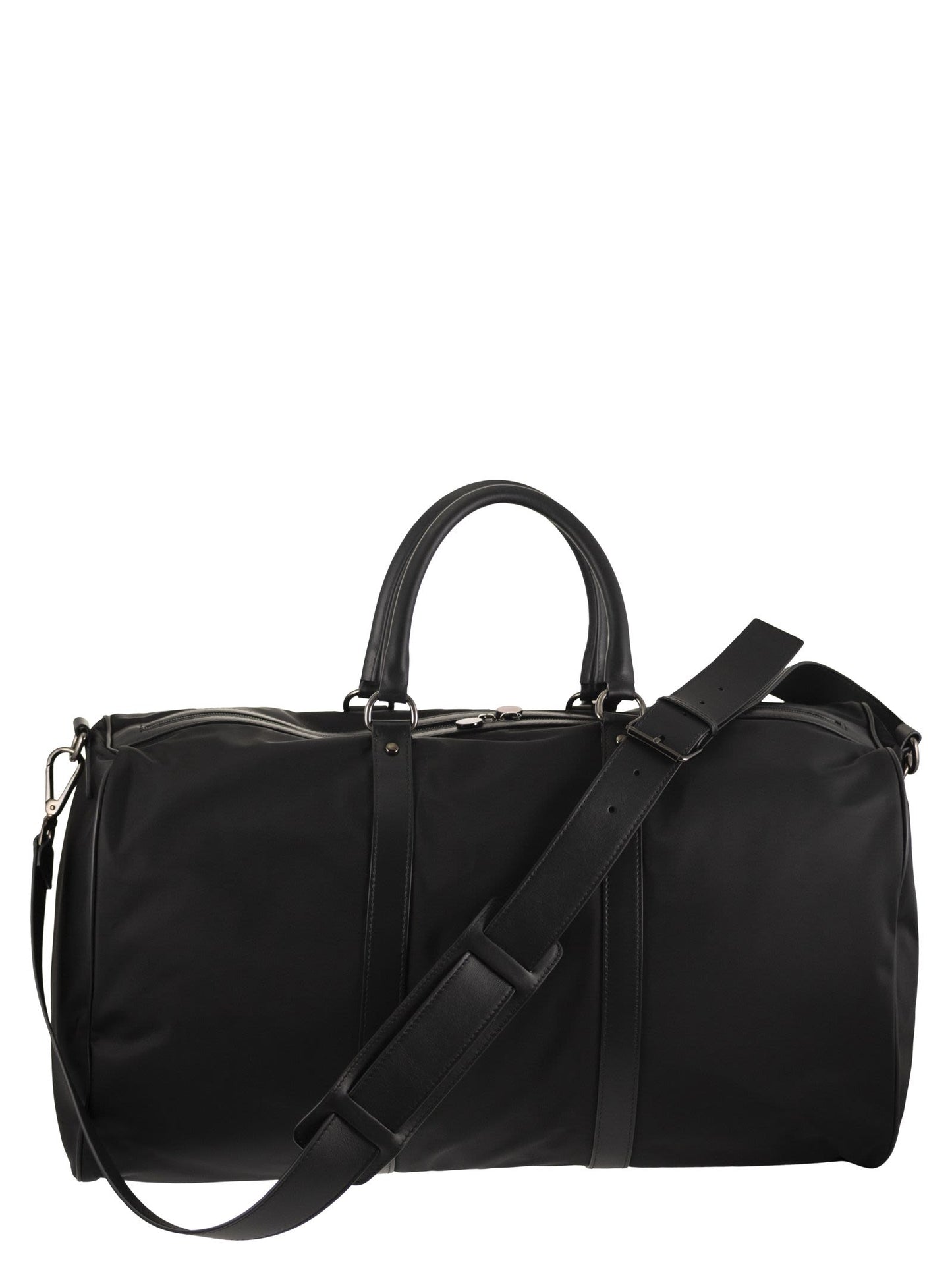 Kiton Men Duffel Bag With Leather Inserts KITON