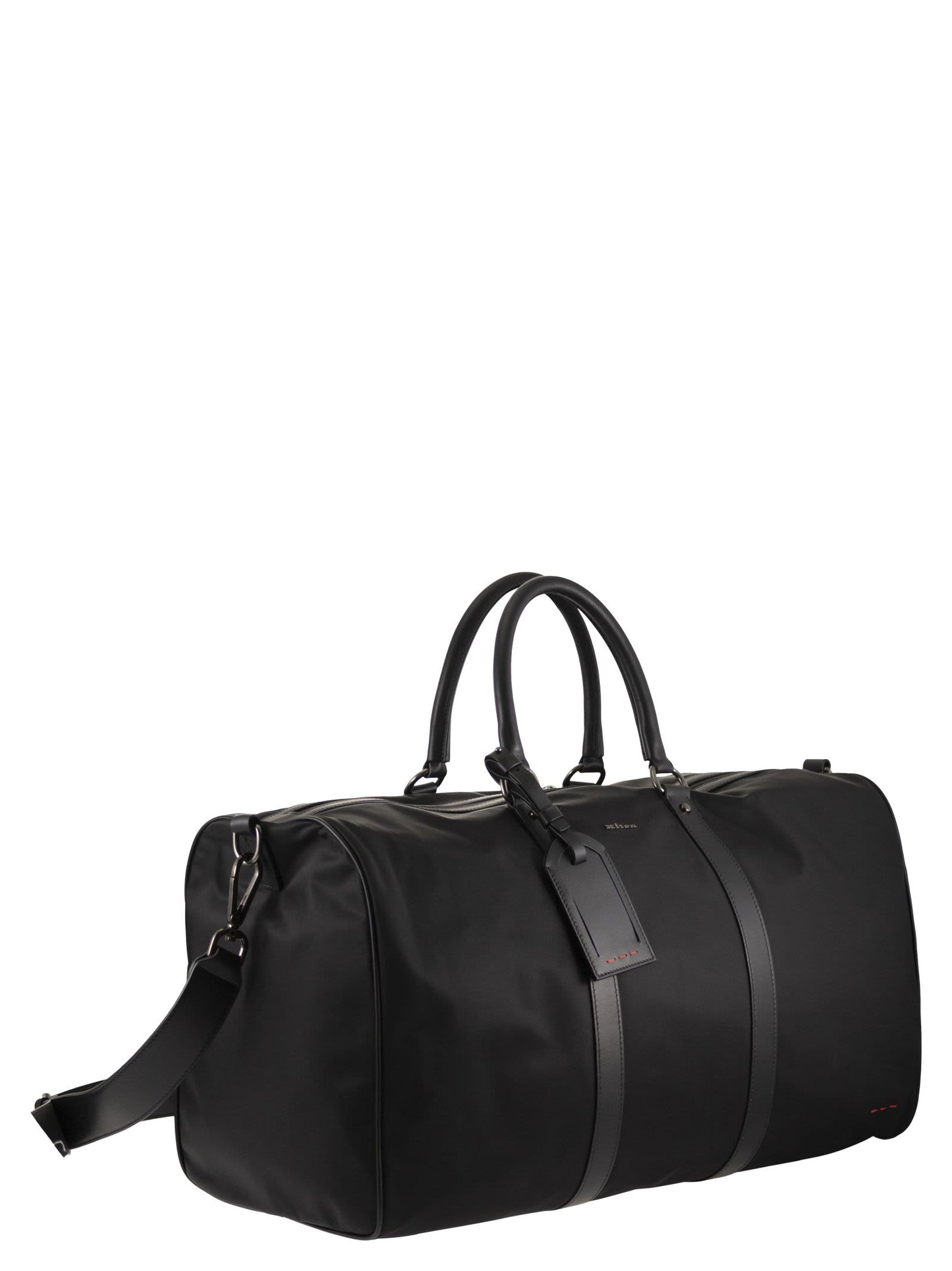 Kiton Men Duffel Bag With Leather Inserts KITON