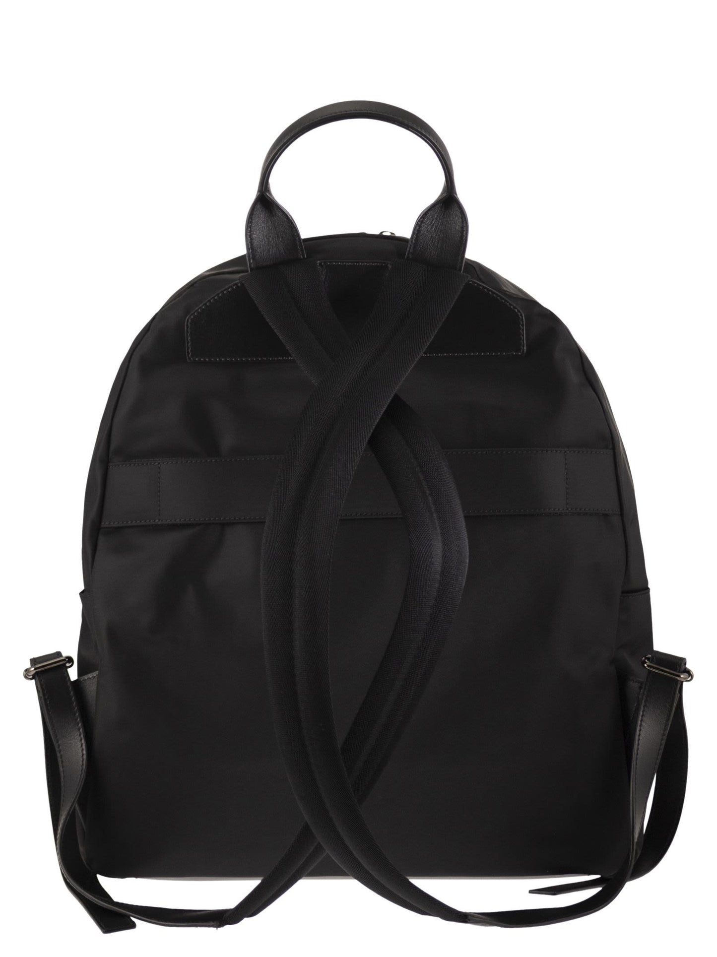 Kiton Men Technical Nylon And Calfskin Backpack KITON