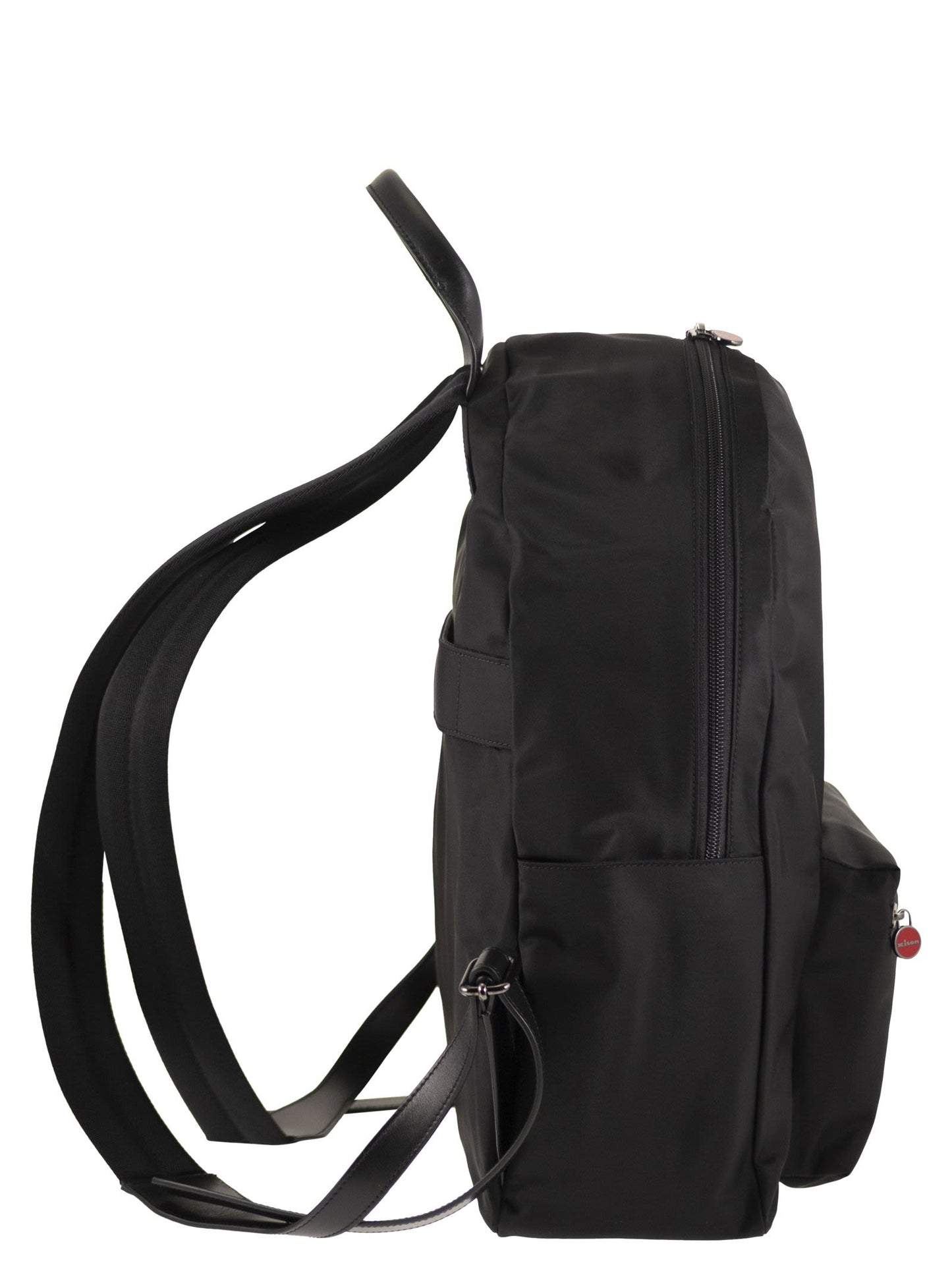 Kiton Men Technical Nylon And Calfskin Backpack KITON