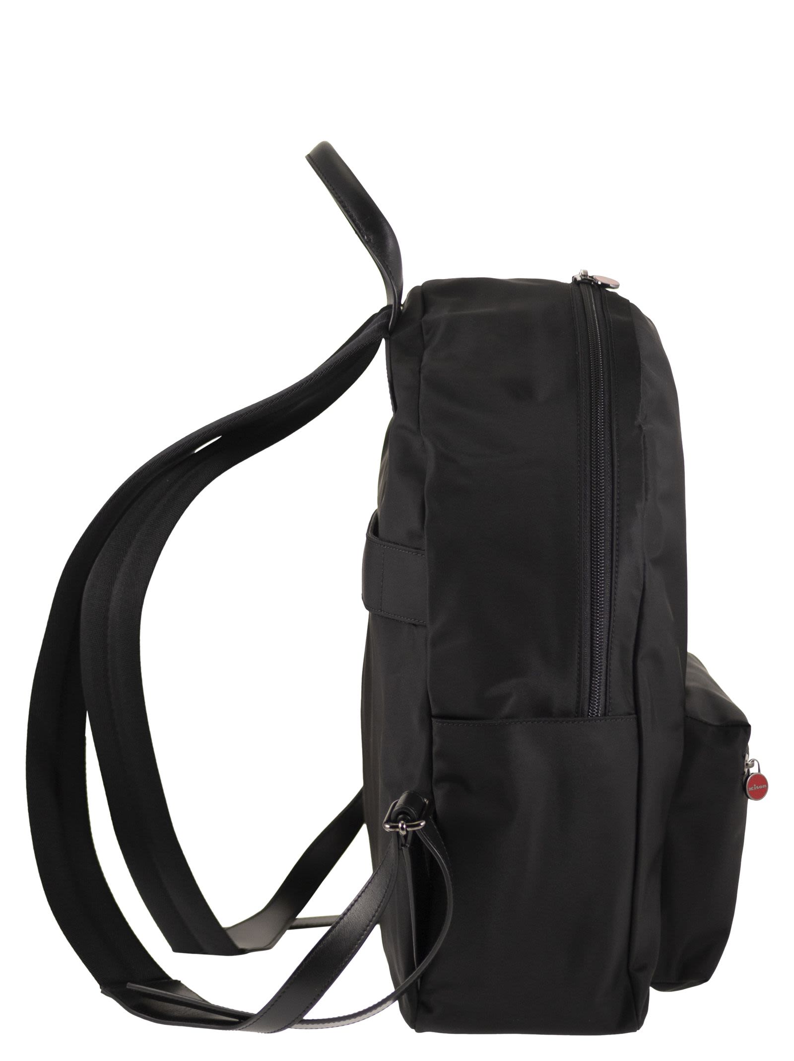 Kiton Men Technical Nylon And Calfskin Backpack KITON
