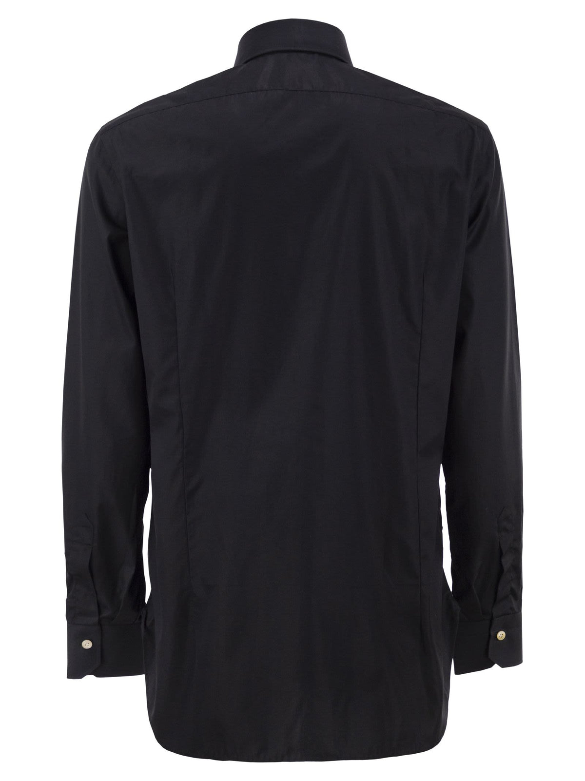 Kiton Men Pure Cotton Shirt With Spread Collar KITON