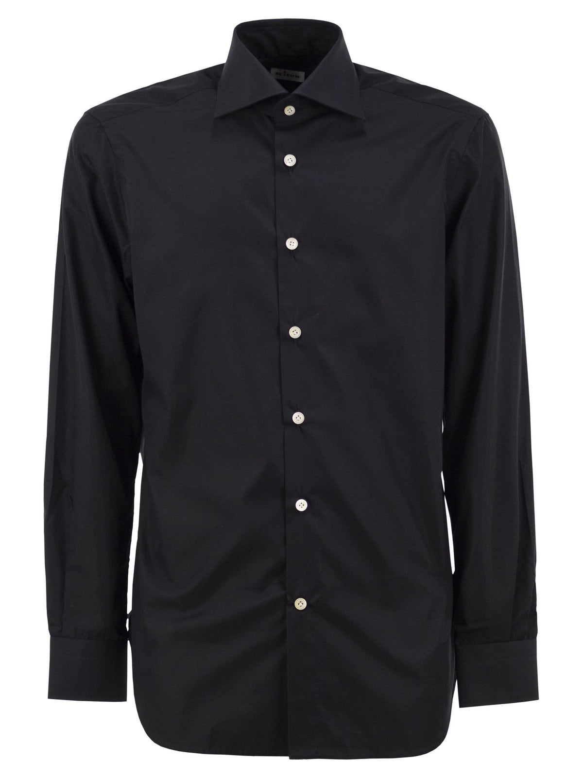 Kiton Men Pure Cotton Shirt With Spread Collar KITON
