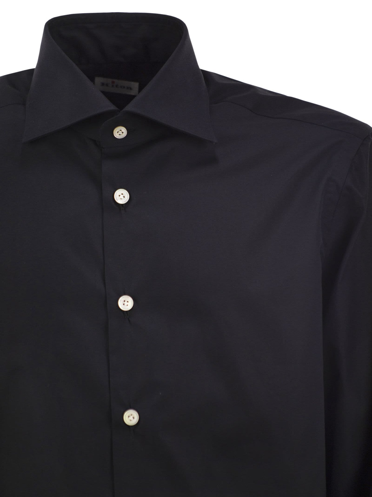 Kiton Men Pure Cotton Shirt With Spread Collar KITON