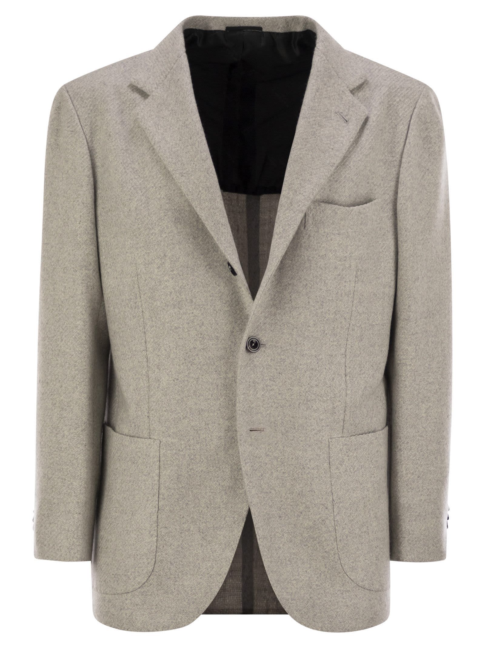 Kiton Men Single-Breasted Cashmere Jacket KITON