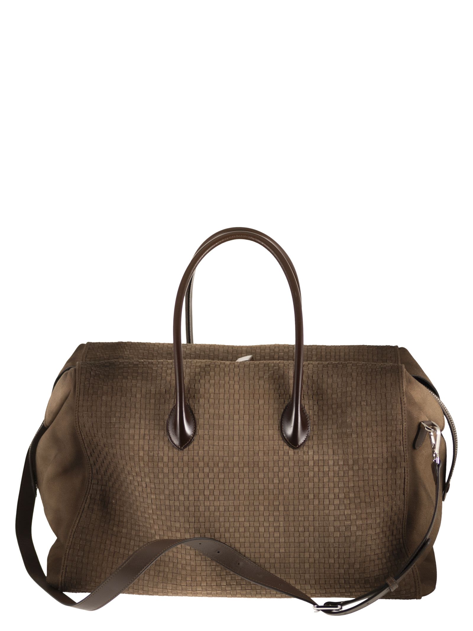 Santoni Women Woven Leather Travel Holdall SANTONI