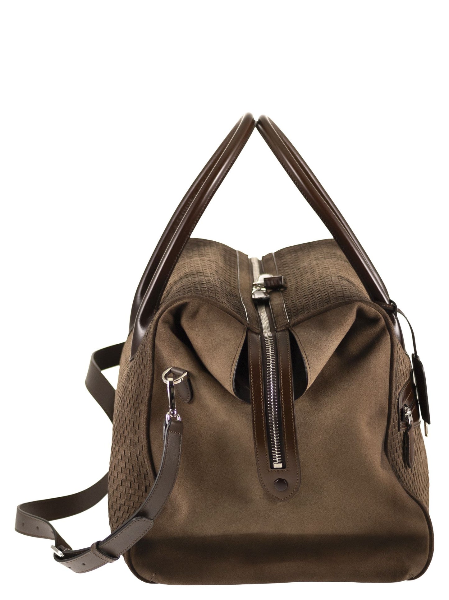 Santoni Women Woven Leather Travel Holdall SANTONI