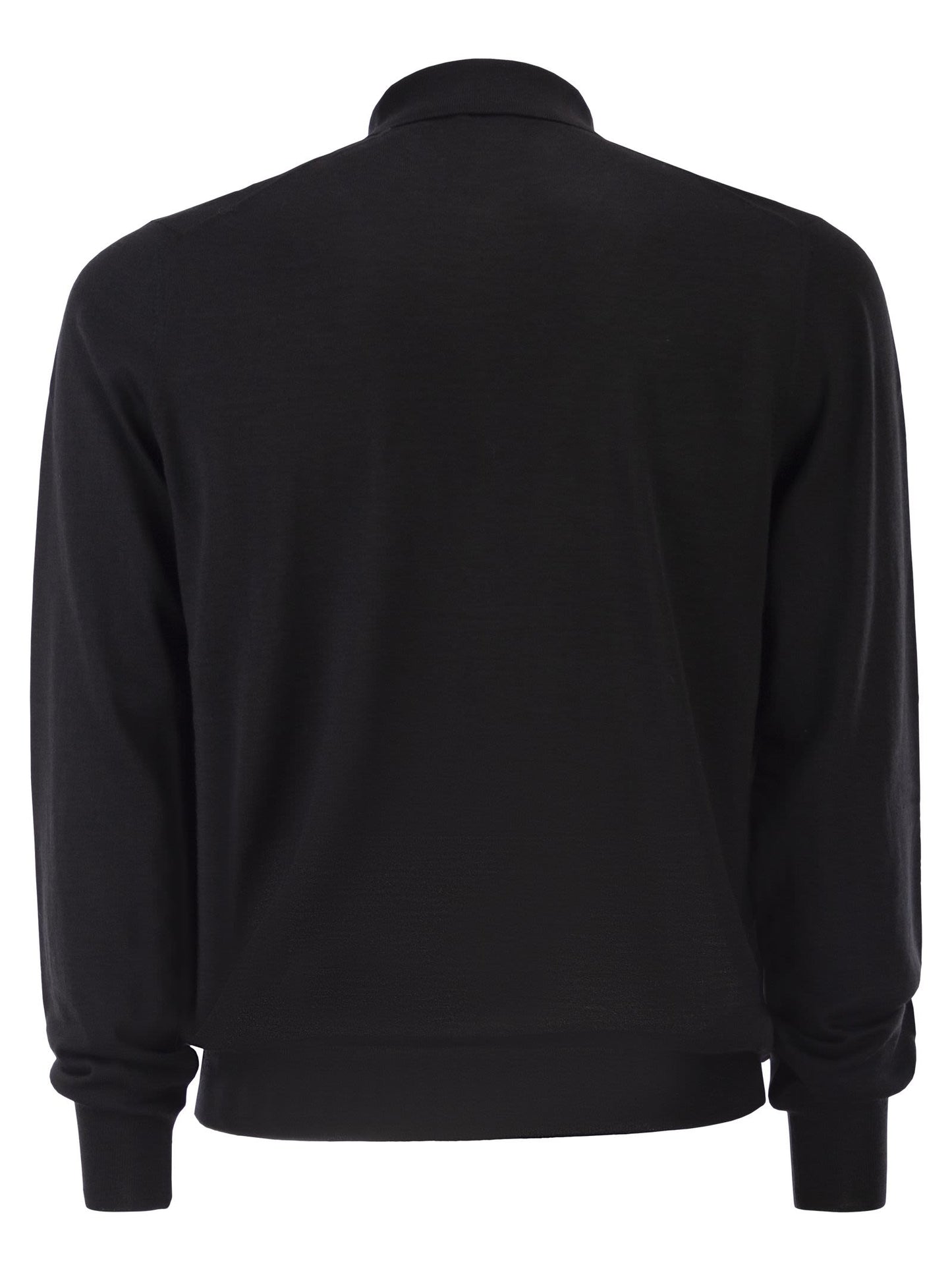 Kiton Men Long-Sleeved Wool Polo Shirt KITON