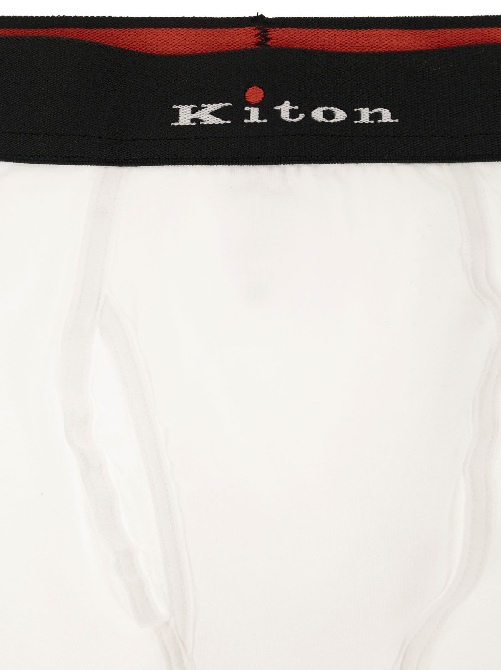 Kiton Men Stretch Cotton Boxer Briefs With Logo KITON