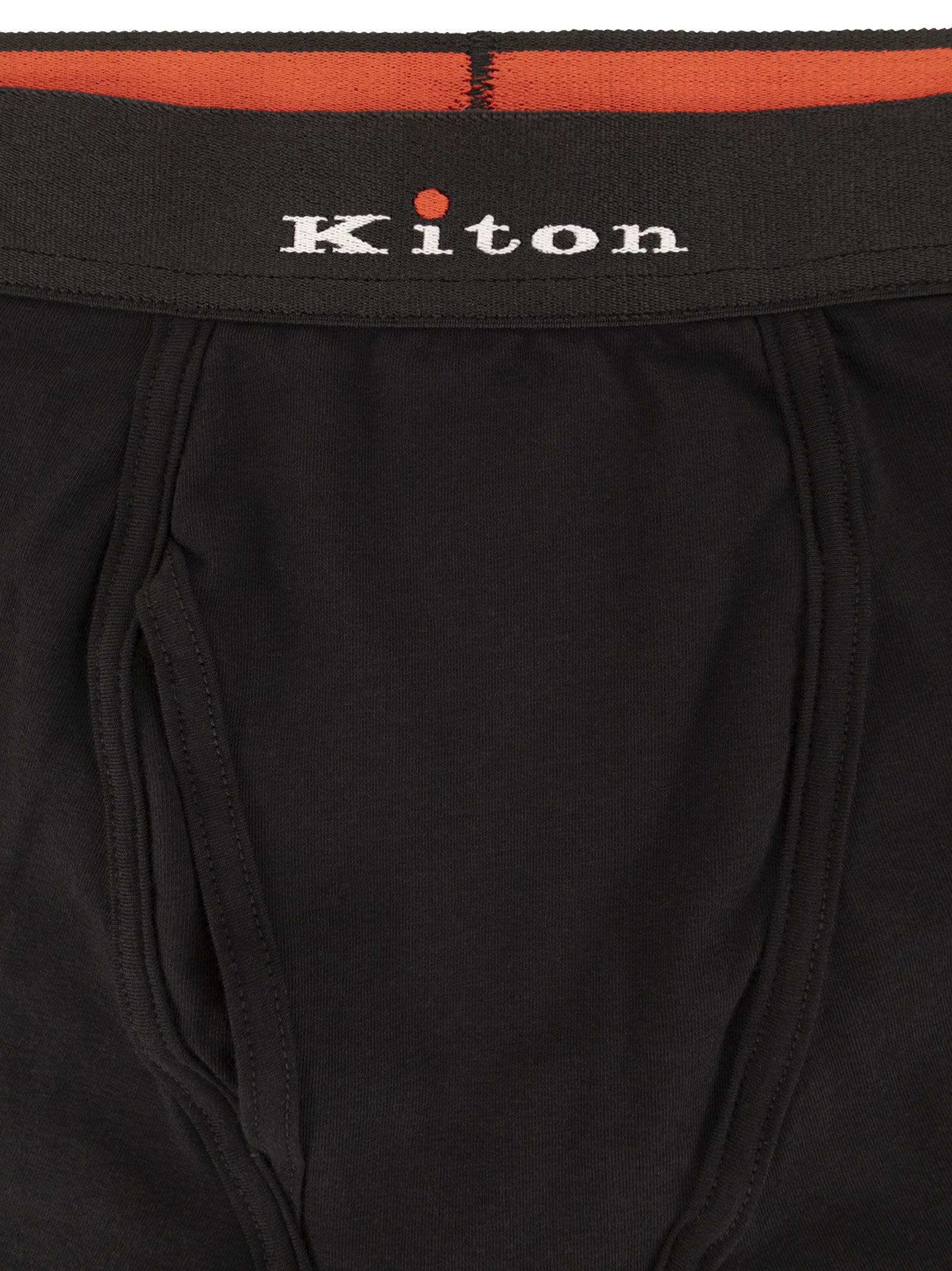 Kiton Men Stretch Cotton Boxer Briefs With Logo KITON