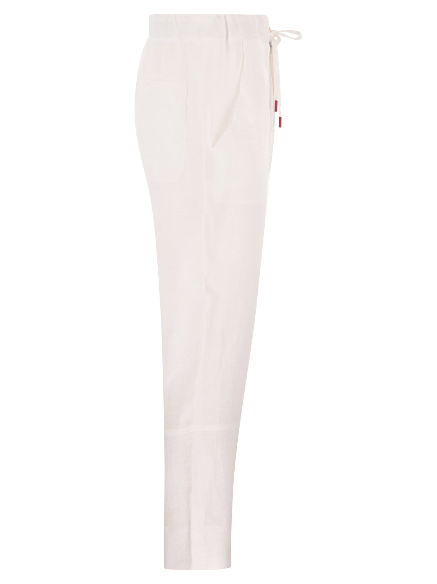 Kiton Men Tailored Linen Drawstring Trousers KITON