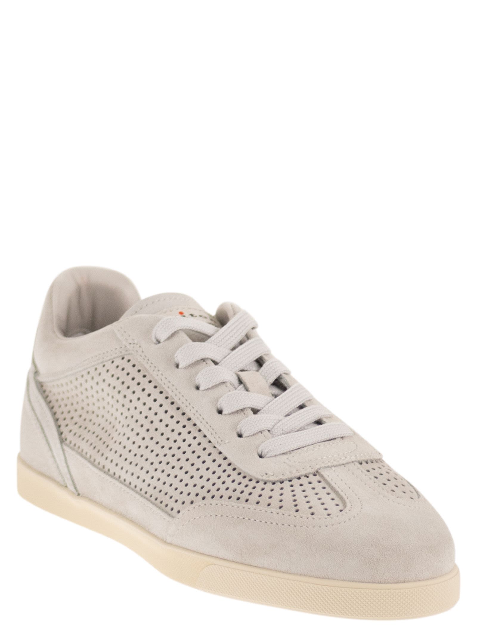 Kiton Men Perforated Calfskin Sneakers KITON